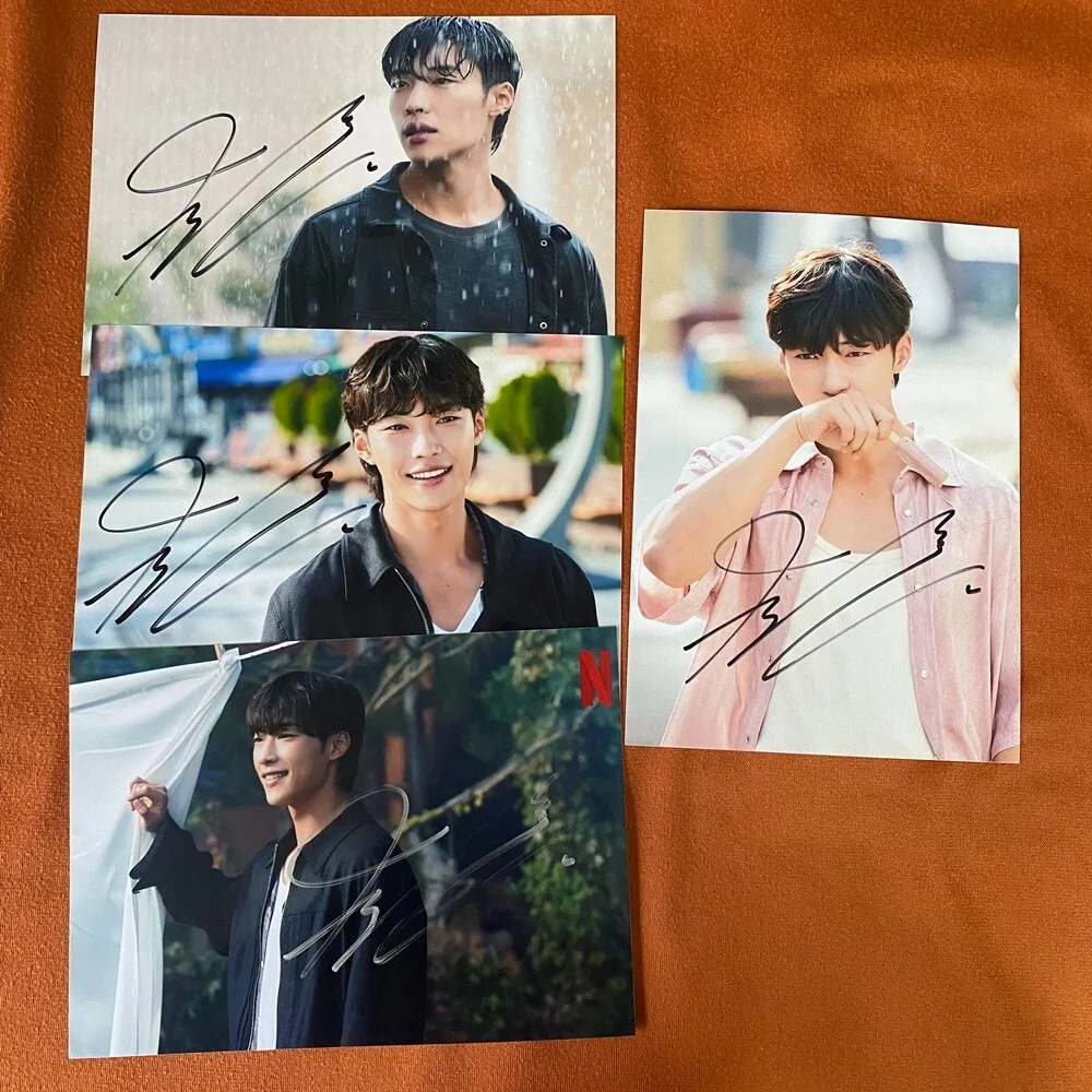 Mr.Plankton Woo Do-hwan Autographed Signed Photo Autographs 5*7 K-POP 2024A, изображение 2