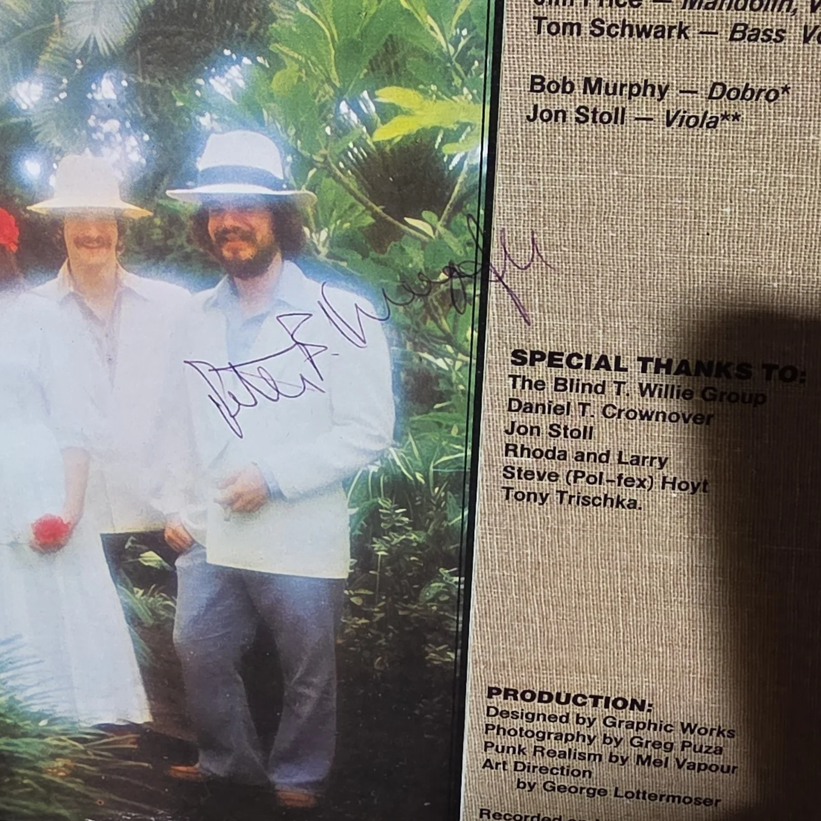 Grass Food Lodging High Class Bluegrass Signed Original Vinyl Record, image 3