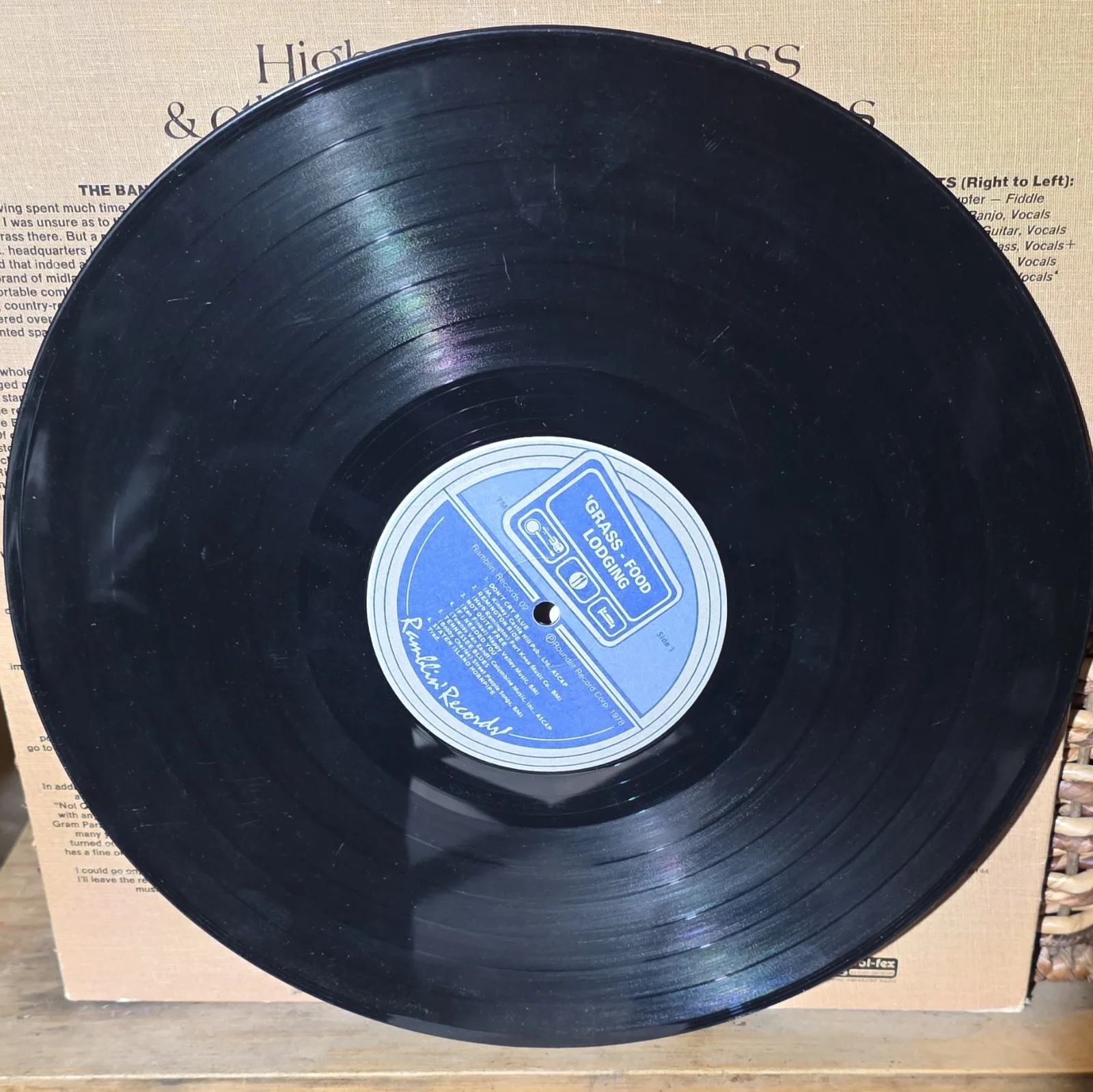 Grass Food Lodging High Class Bluegrass Signed Original Vinyl Record, image 5