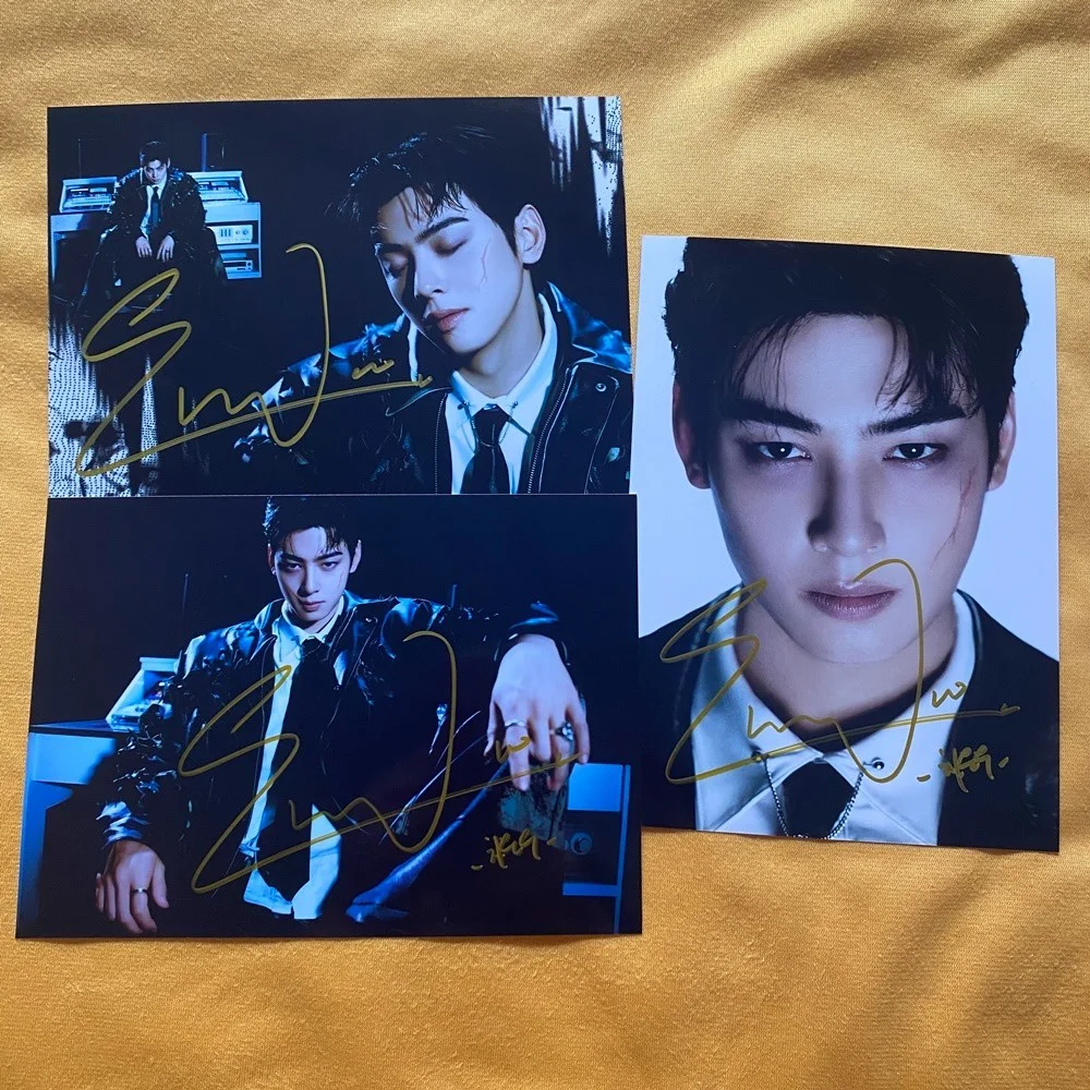 ASTRO Cha EunWoo Autographed Photo ELSE 5*7 Autographs K-POP Collectibles 202602, изображение 2