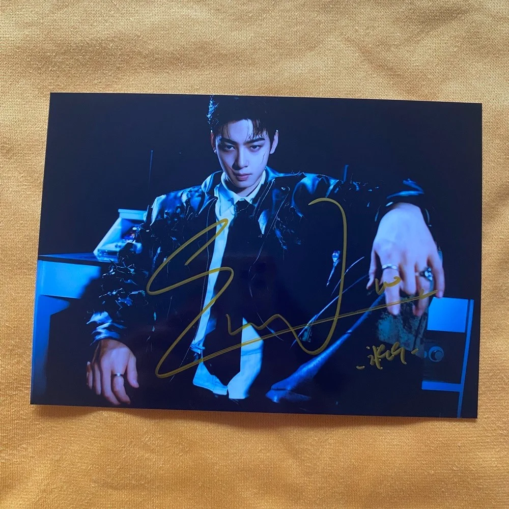 ASTRO Cha EunWoo Autographed Photo ELSE 5*7 Autographs K-POP Collectibles 202602, изображение 3