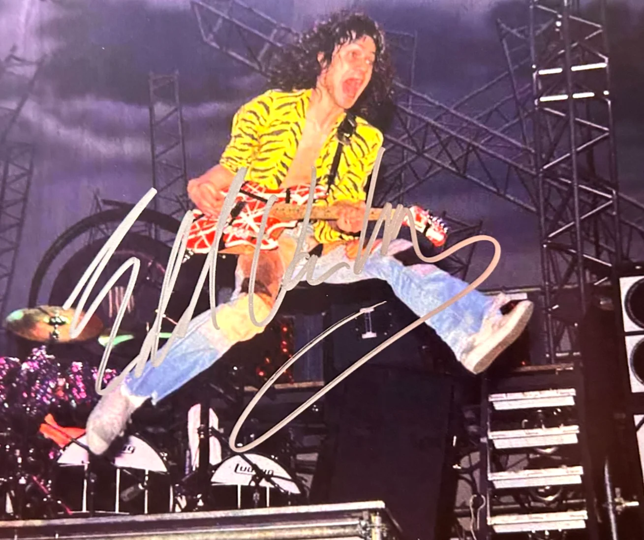 EDDIE VAN HALEN Signed 8x10" Authentic Original Autographs GENUINE w/COA, image 3