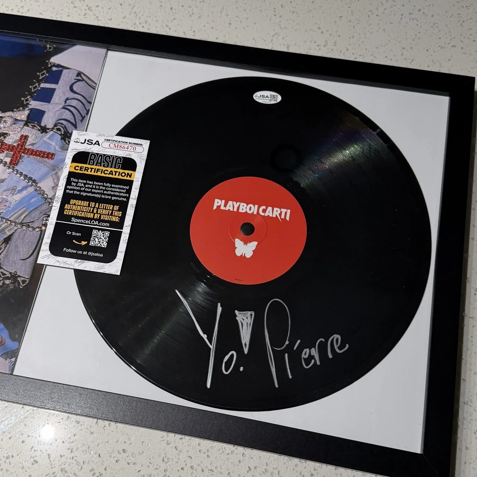 PI’ERRE BOURNE SIGNED PLAYBOI CARTI SELF TITLED VINYL ALBUM AUTOGRAPH JSA COA, image 2