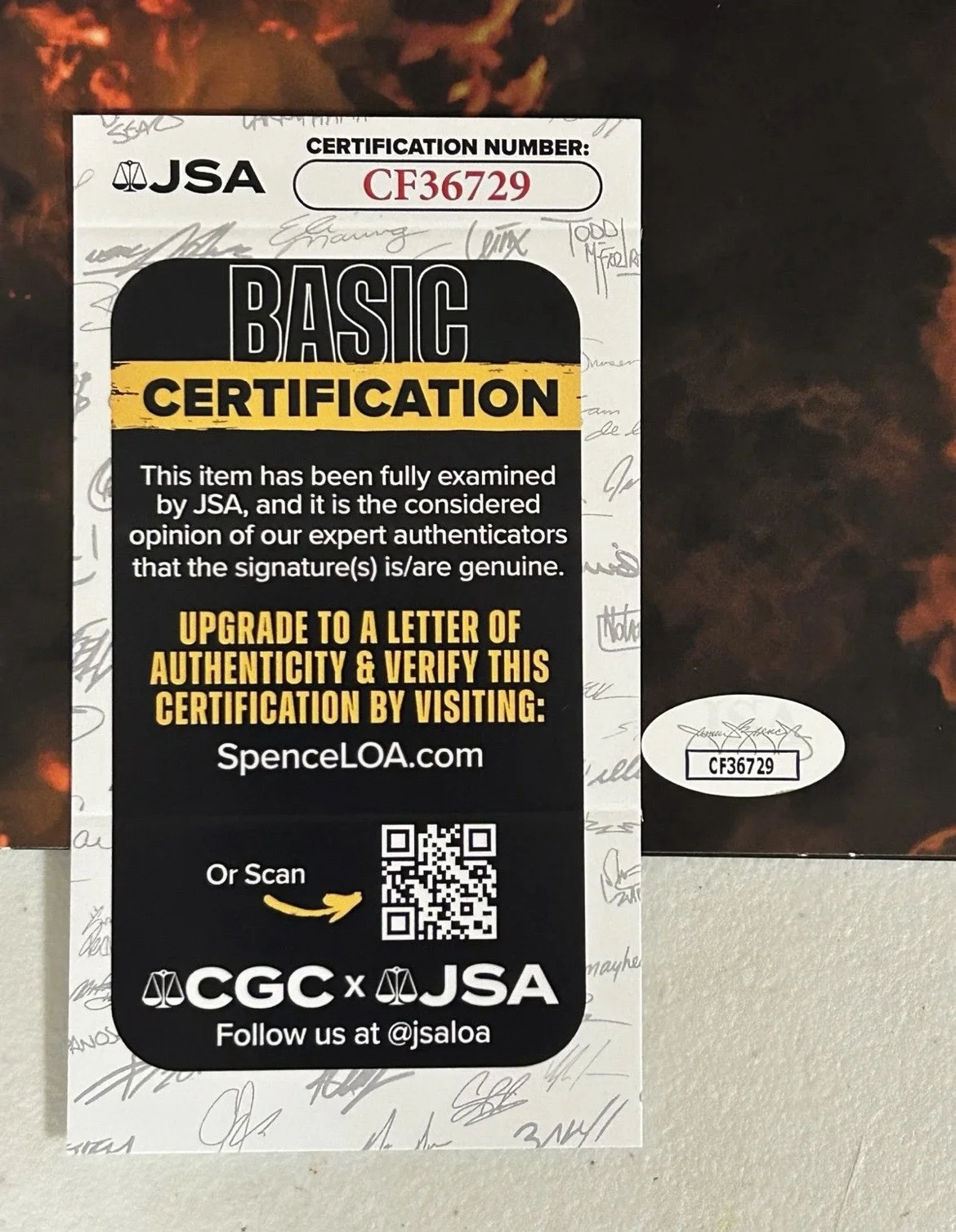 MESHUGGAH AUTOGRAPHED SIGNED FRAMED IMMUTABLE CD COVER WITH JSA COA # CF36729, image 2