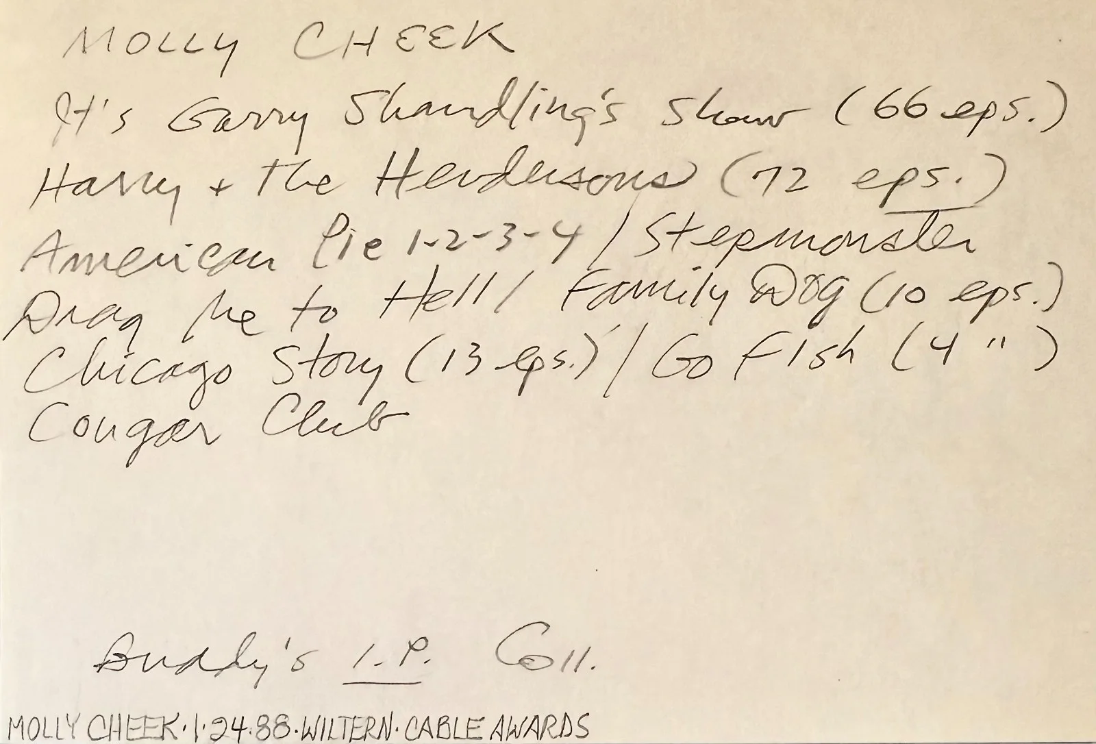 Molly Cheek — MOLLY CHEEK Signed Autographed 4"x 6" INDEX CARD American Wedding AMERICAN PIE, image 4