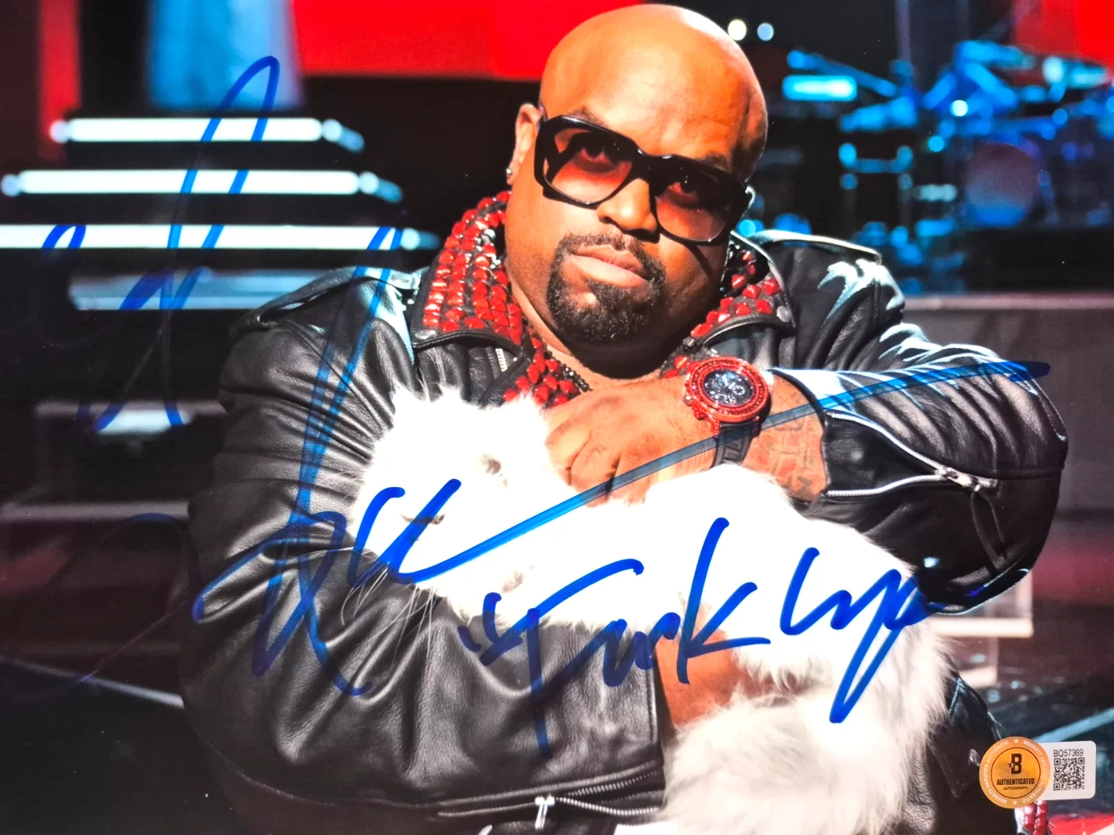 CEELO GREEN SIGNED AUTOGRAPHED 8X10 PHOTO CRAZY F#@K YOU GNARLS BARKLEY BAS COA, изображение 2