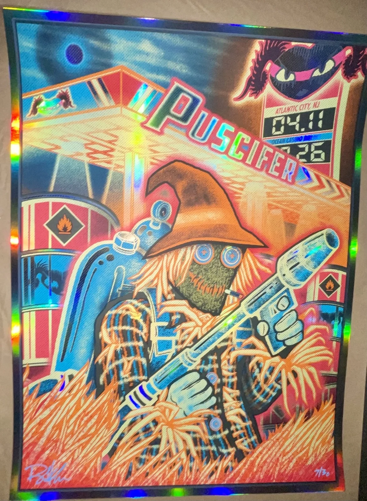 PUSCIFER FOIL POSTER Atlantic City Brad Klausen (GOAT) NEW AP /30 Normal Isn't, изображение 3