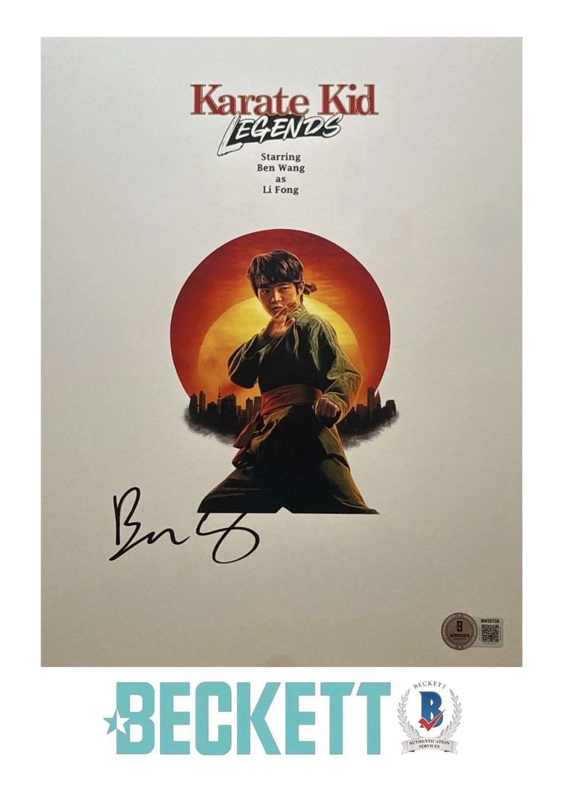 Ben Wong — Ben Wong Autograph Signed 8.5x11 Karate Kid Legends Li Fong Script Cover Beckett