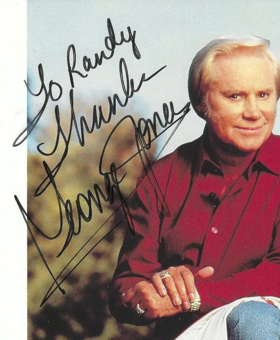 GEORGE JONES — GEORGE JONES HAND SIGNED PHOTO 8X10 COUNTRY SINGER - PROMO PET FOOD, изображение 2
