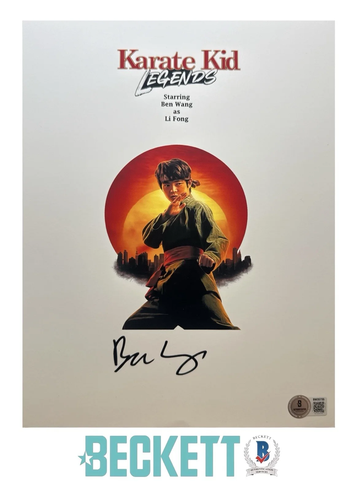 Ben Wong — Ben Wong Autograph Signed 8.5x11 Karate Kid Legends Li Fong Script Cover Beckett