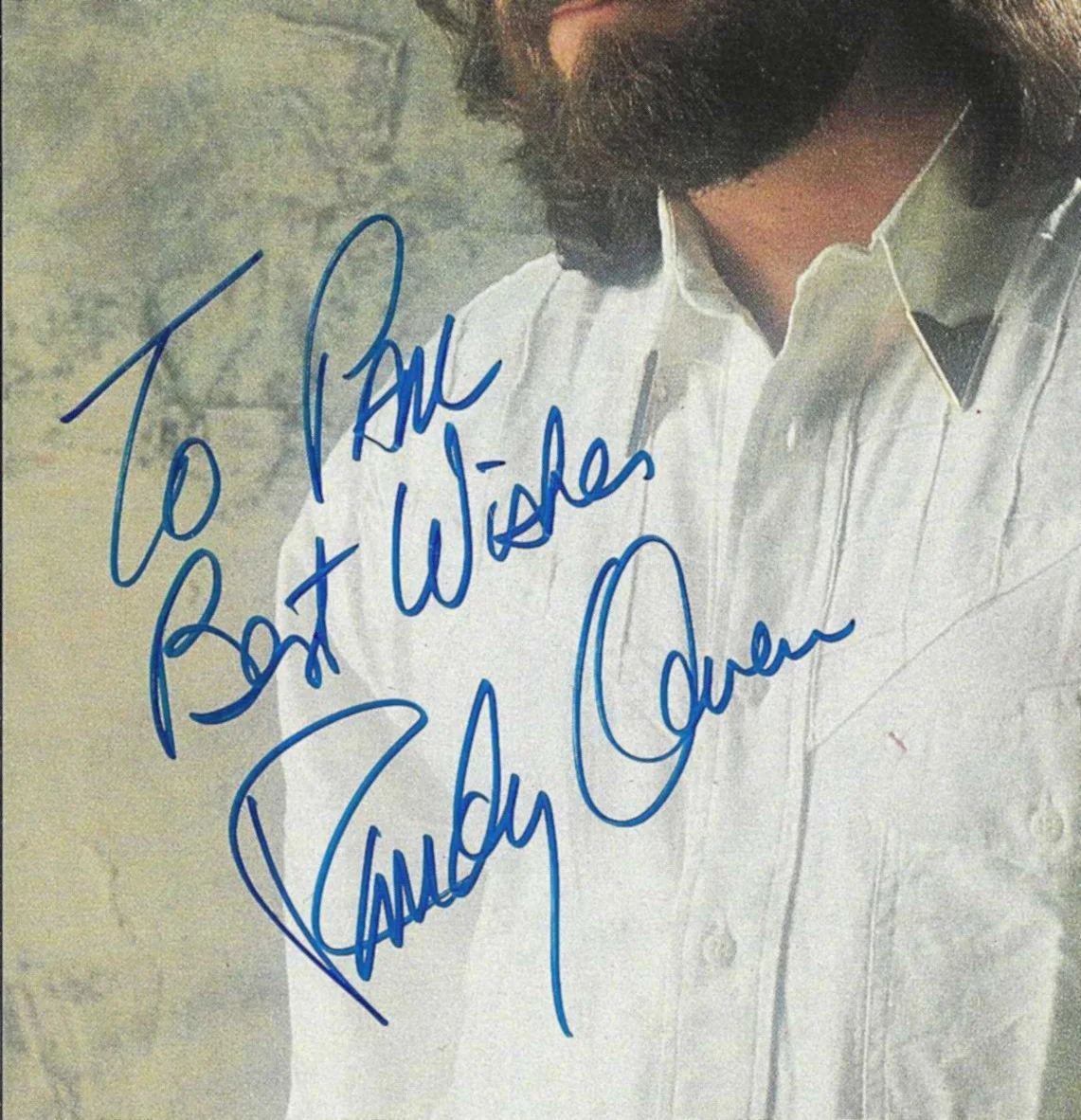 RANDY OWEN — RANDY OWEN HAND SIGNED 8X10 PHOTO LEAD SINGER OF ALABAMA, изображение 2