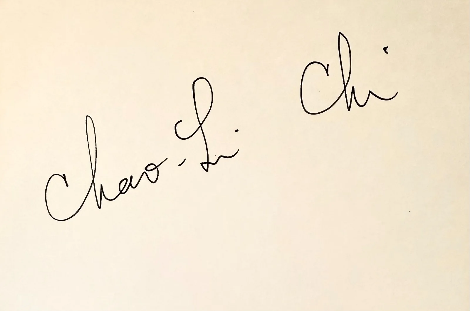 Chao Li Chi — CHAO Li Chi Signed Autographed 4x6 INDEX CARD M*A*S*H Blood Work FALCON CREST, изображение 3
