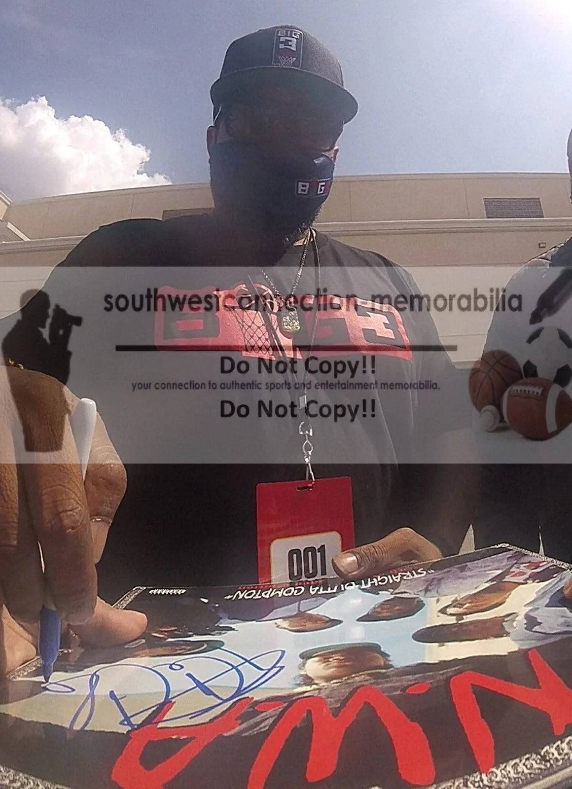 Ice Cube, DJ Yella — Ice Cube DJ Yella Signed NWA Straight Outta Compton Vinyl Beckett BAS COA Rap, image 3