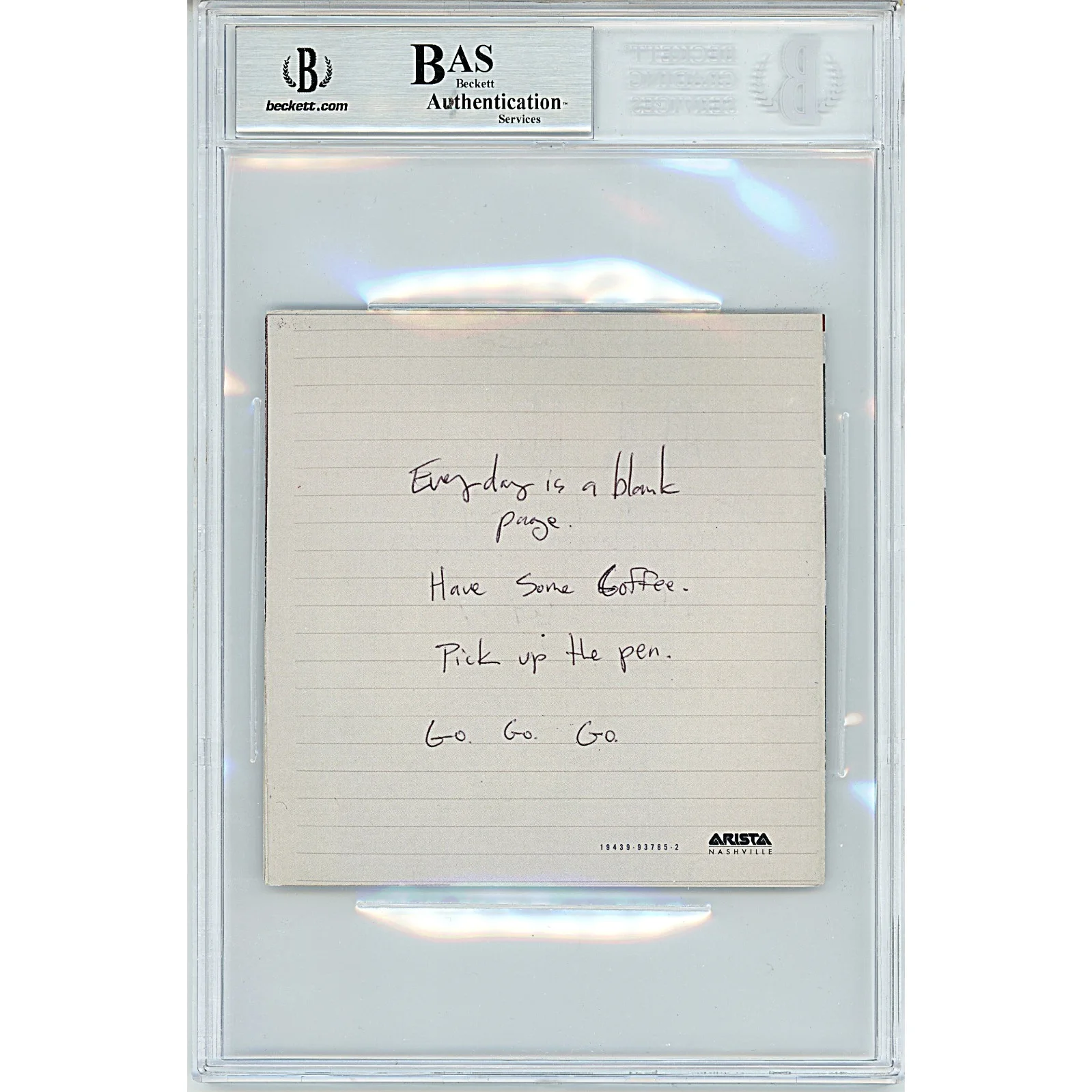 Matthew Ramsey, Trevor Rosen, Whit Sellers — Old Dominion Signed Time Tequila and Therapy CD Booklet Beckett BAS Slabbed, image 4