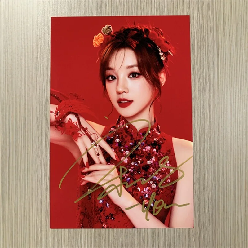 6"Song Yuqi /宋雨琦 Hand Signed Autographed Photo Autographs Collection Original, image 2