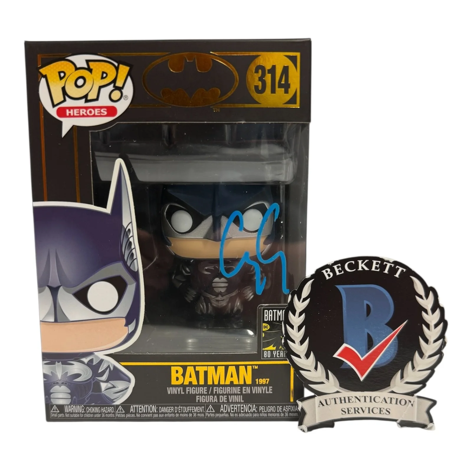 George Clooney — George Clooney Signed Autograph Batman & Robin Funko Pop 314 Beckett BAS