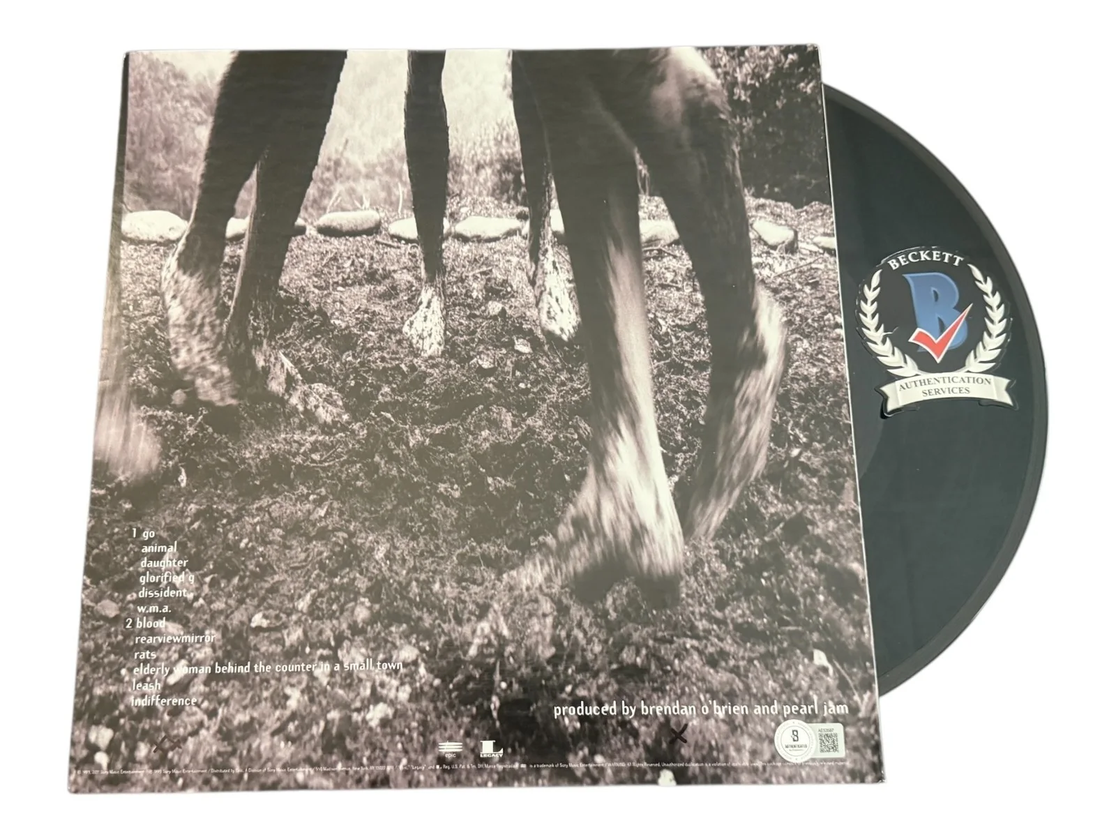 EDDIE VEDDER SIGNED AUTOGRAPH PEARL JAM VS LP VINYL BAS BECKETT, image 2