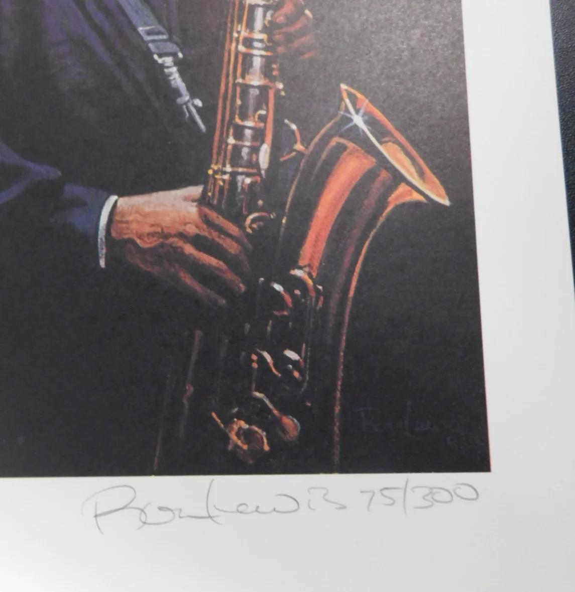 Ron Lewis Signed James Moody LE Artist Proof 16x20 Lithograph LE 300, image 2