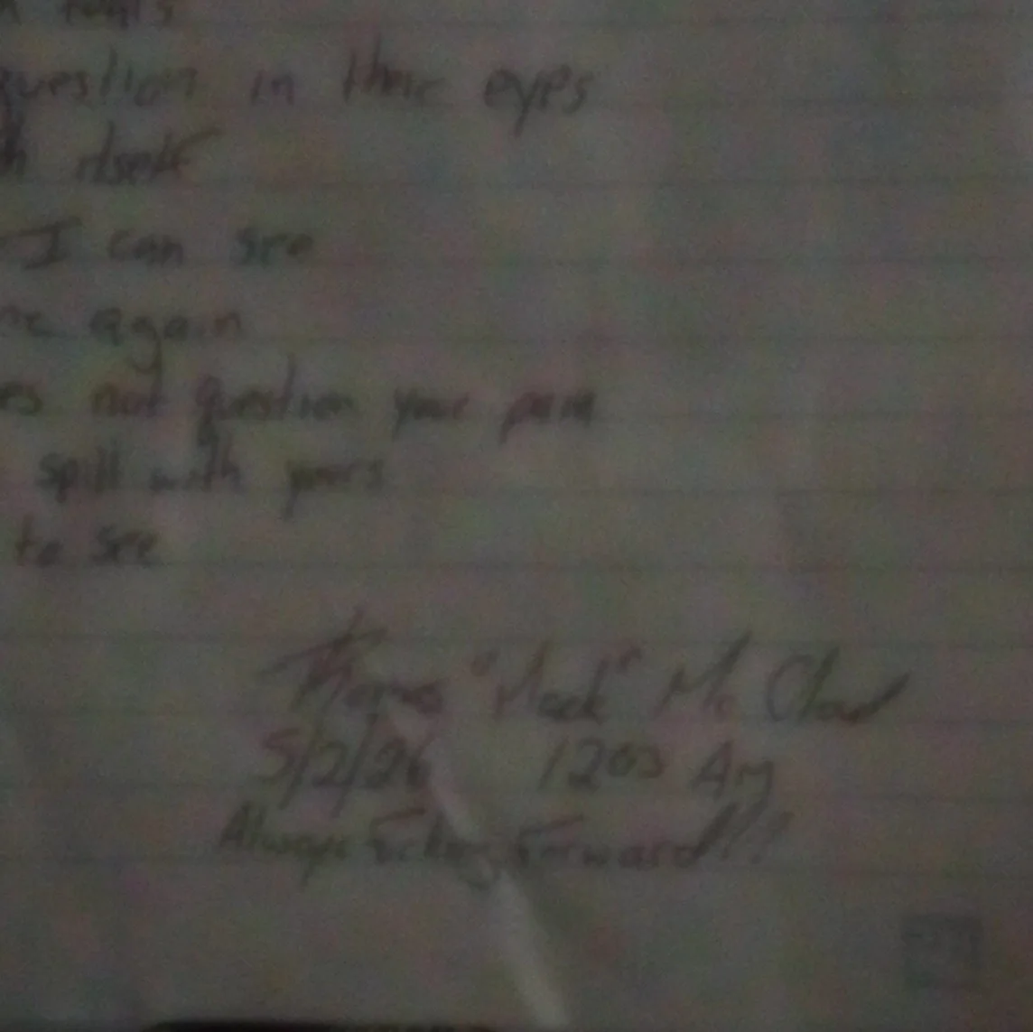 Autographed Hand written poetry., image 4