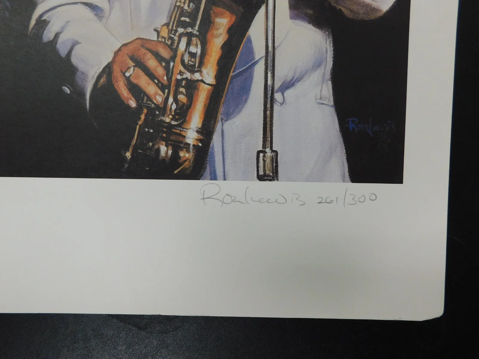Ron Lewis Signed Frank Foster LE Artist Proof 16x20 Lithograph LE 300, image 2