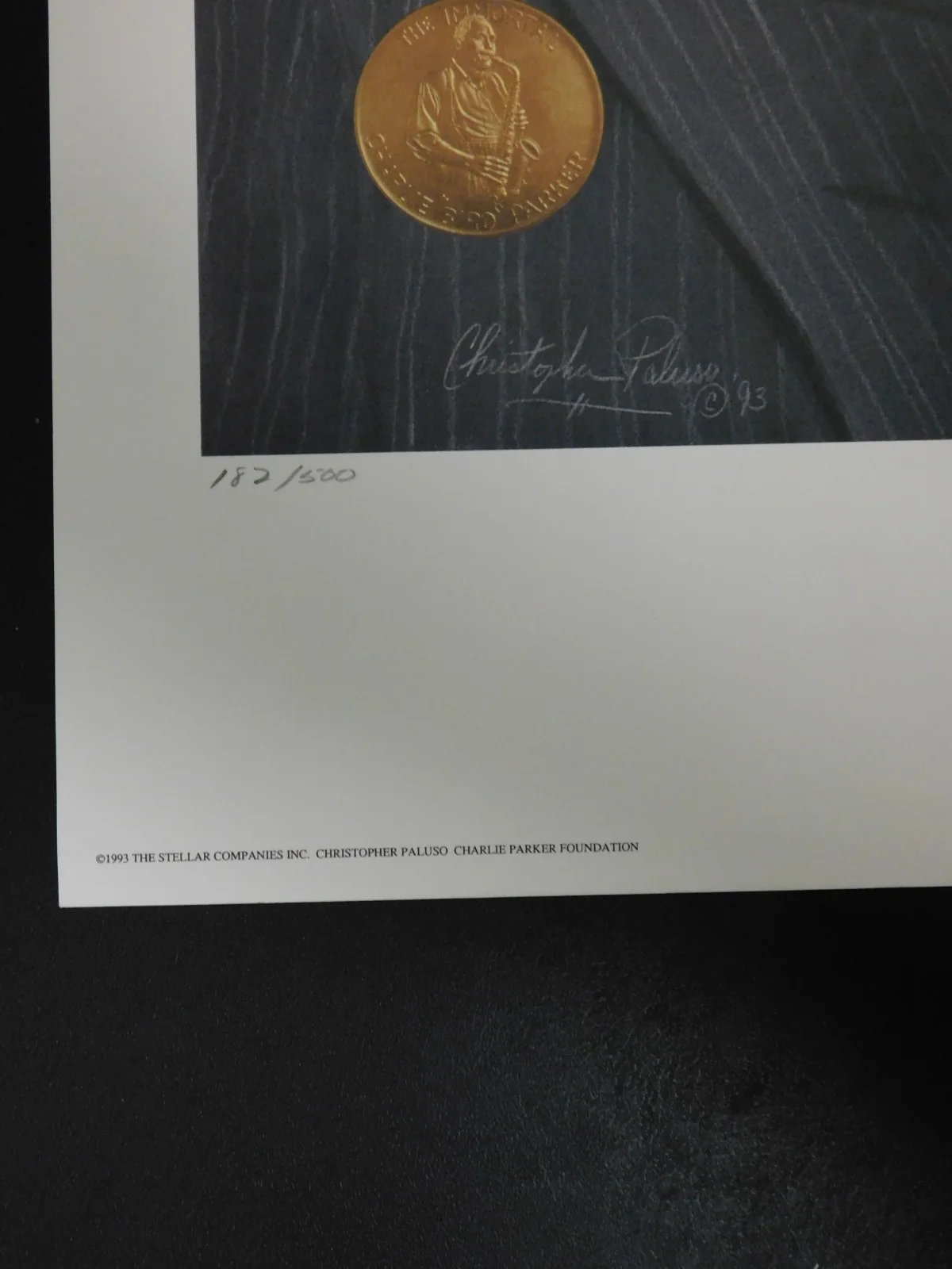 Christopher Paluso Signed 1993 Charlie Parker Limited Edition 16x20 Lithograph, изображение 3