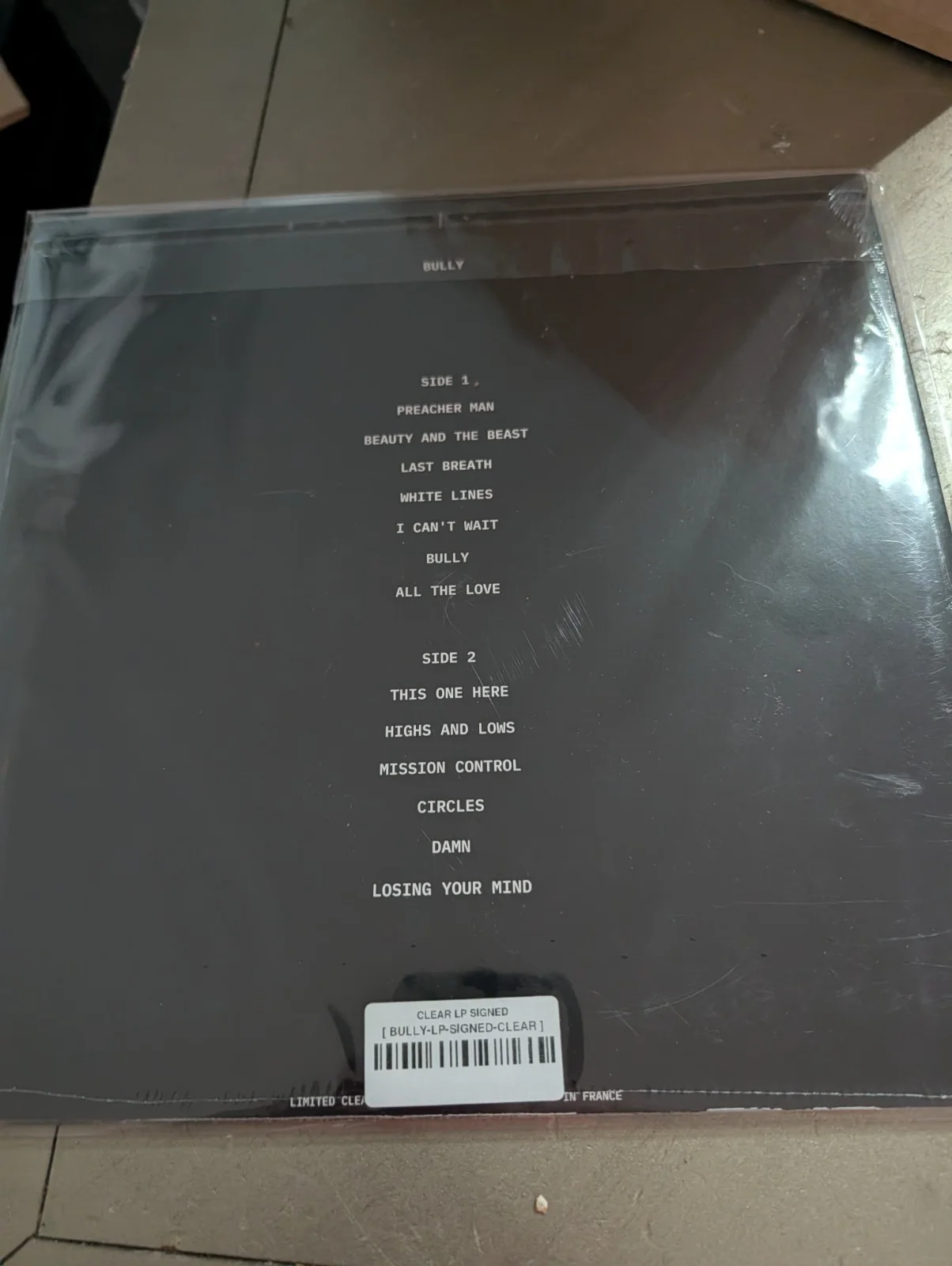 Kanye West “Bully” Signed Vinyl LP Clear Limited Edition Signed Insert, image 3