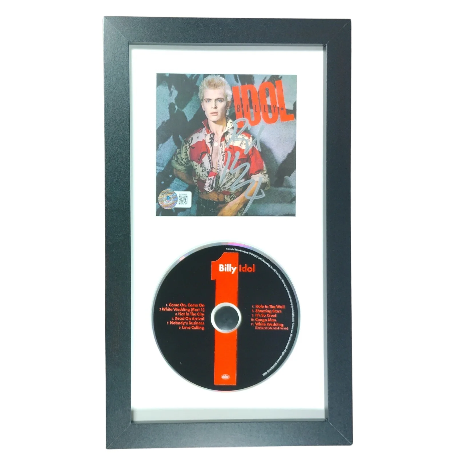 Billy Idol — Billy Idol Signed Live From the Roxy CD Cover Framed Beckett BAS Punk Rock Auto