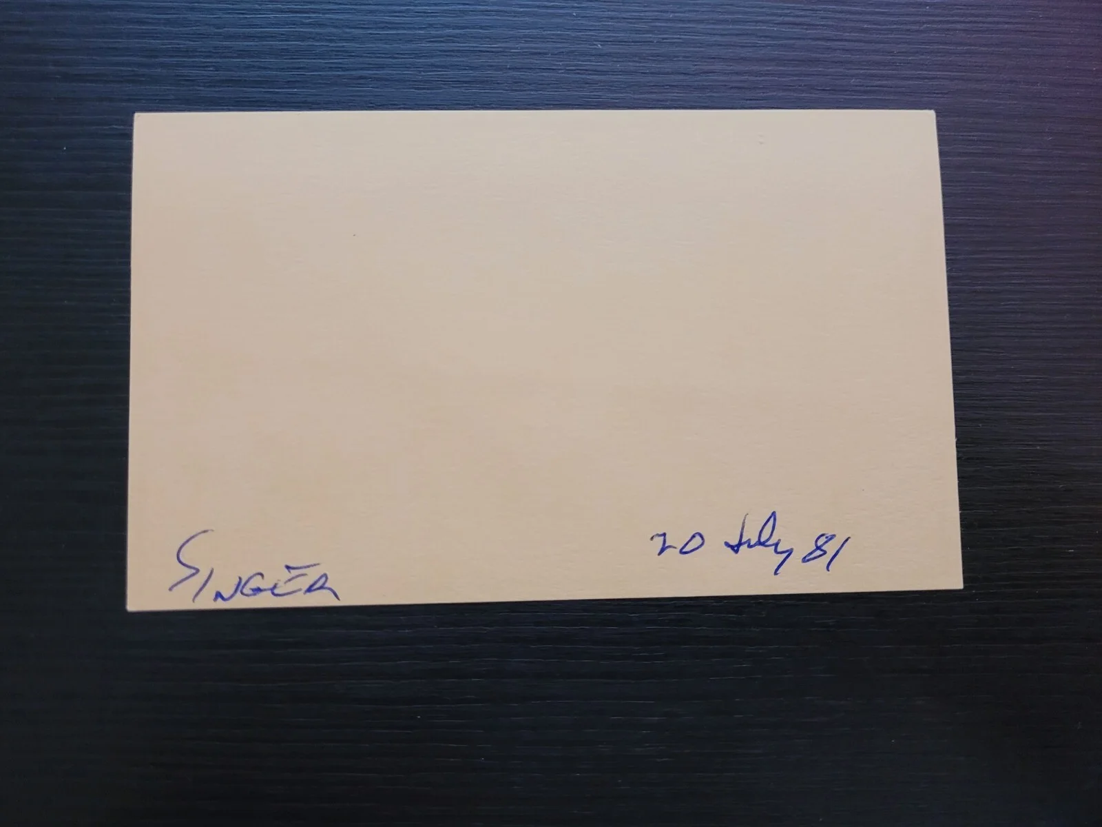 SMOKEY ROBINSON Signed Autograph 3x5 Index Card GRAMMY AWARD WINNER THE MIRACLES, image 2