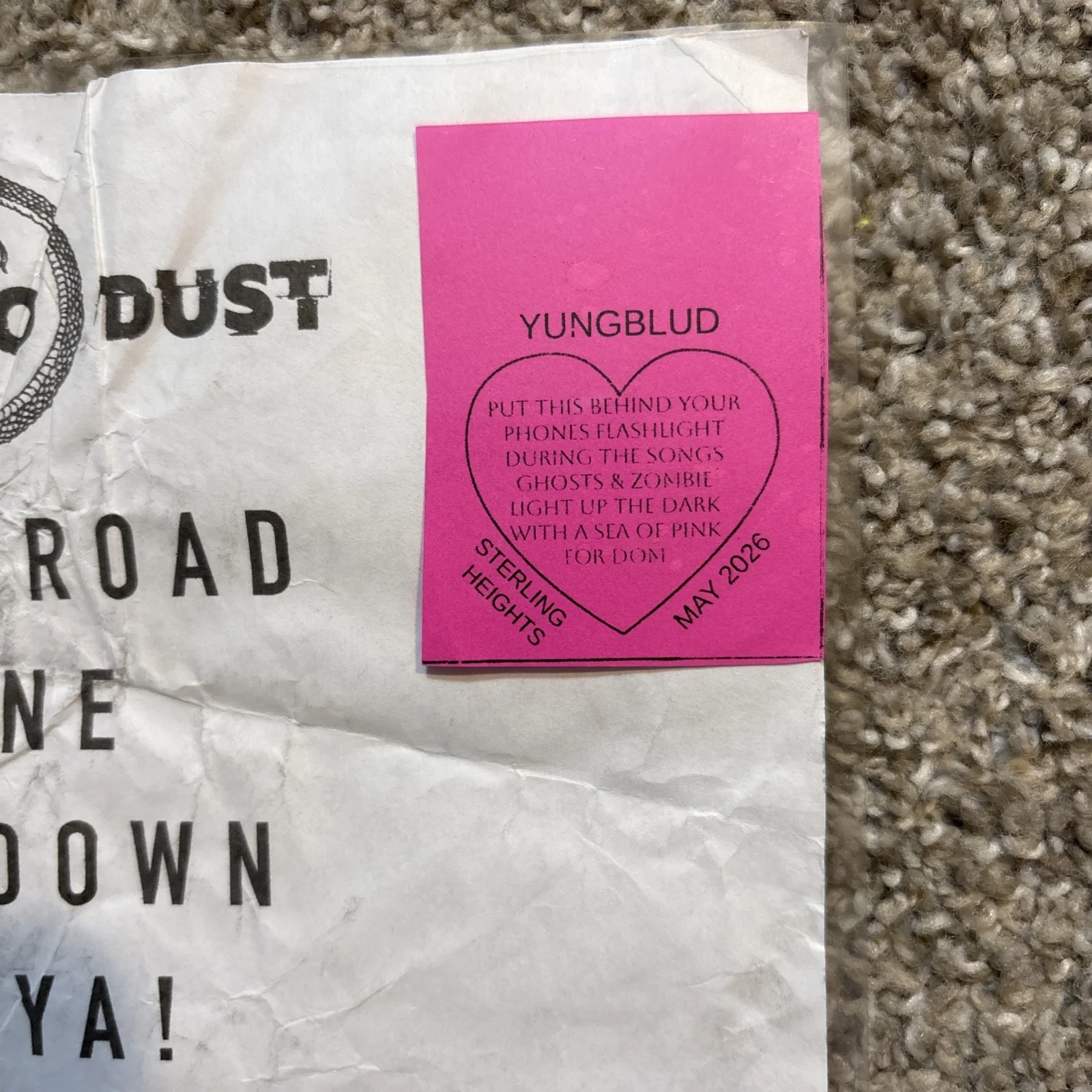 Return To Dust Setlist - 2026 YUNGBLUD IDOLS World Tour + Crowd Cue Confetti, image 2