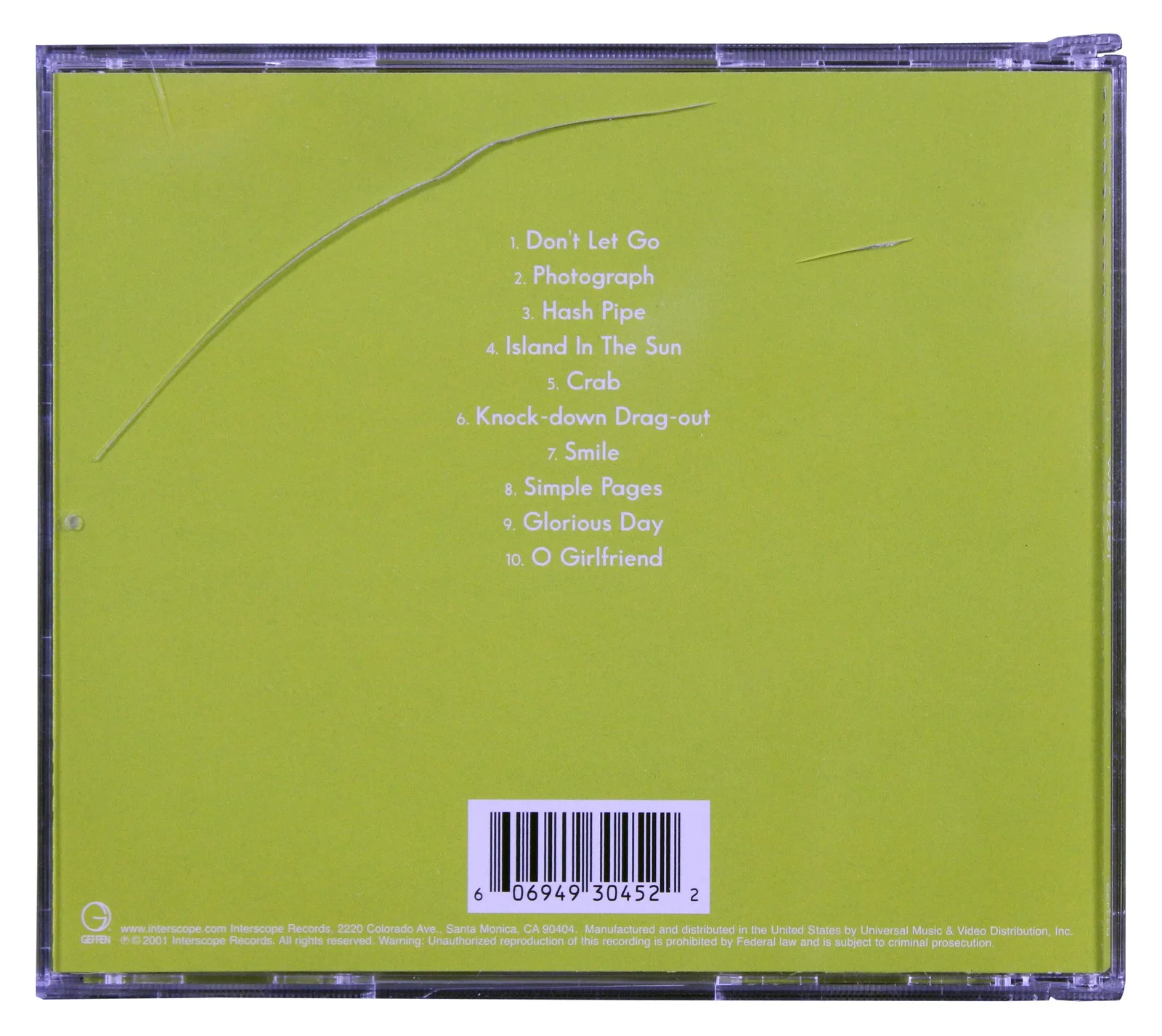 Rivers Cuomo, Scott Shriner, Brian Bell, Patrick Wilson — Weezer (4) Cuomo, Shriner, Bell & Wilson Signed Green Album Cd Insert JSA, изображение 5