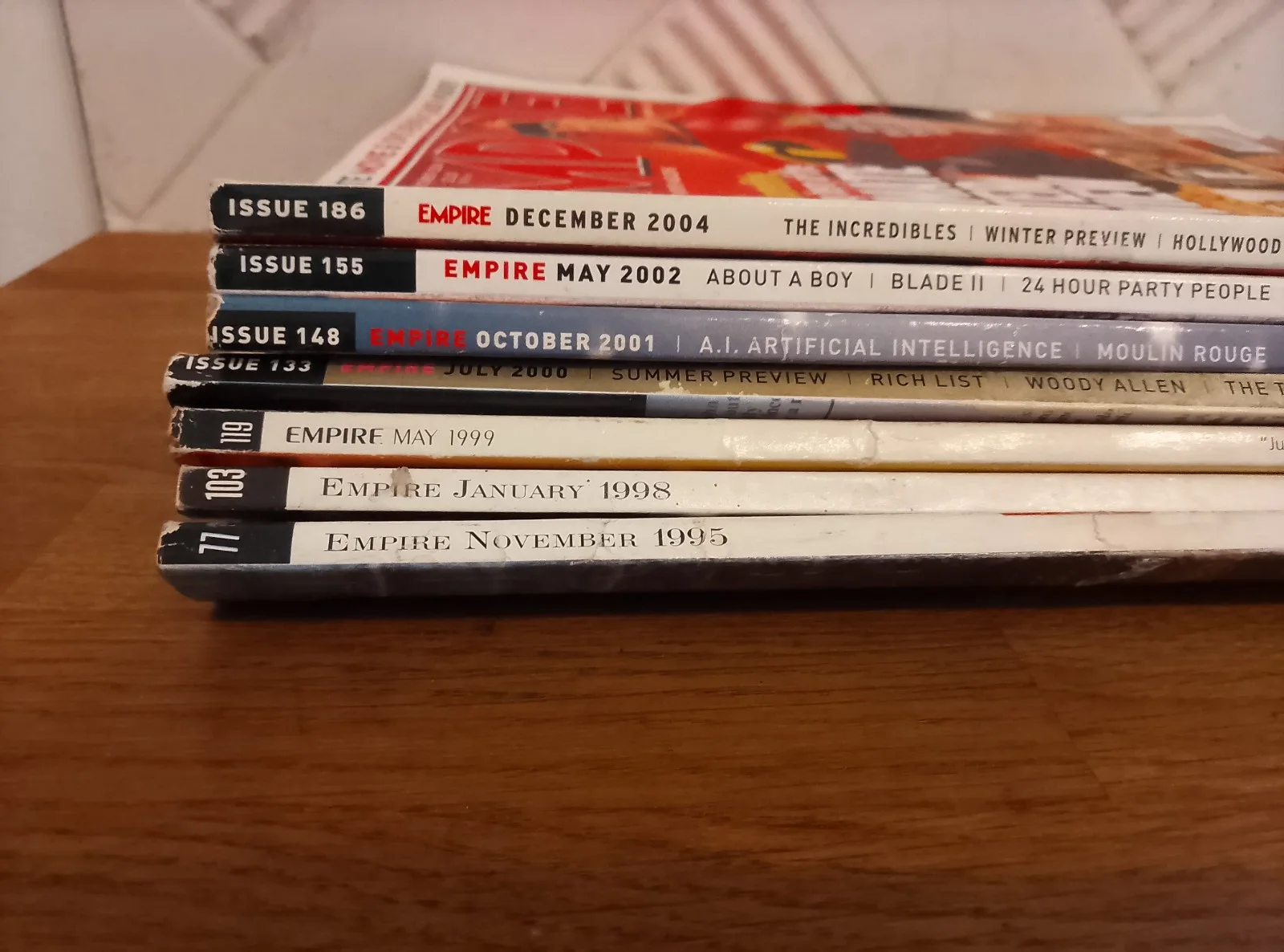 MAGAZINES - Bundle X7 Empire Film Magazines Hugh Grant Nic Cage Bond Hollywood, image 3