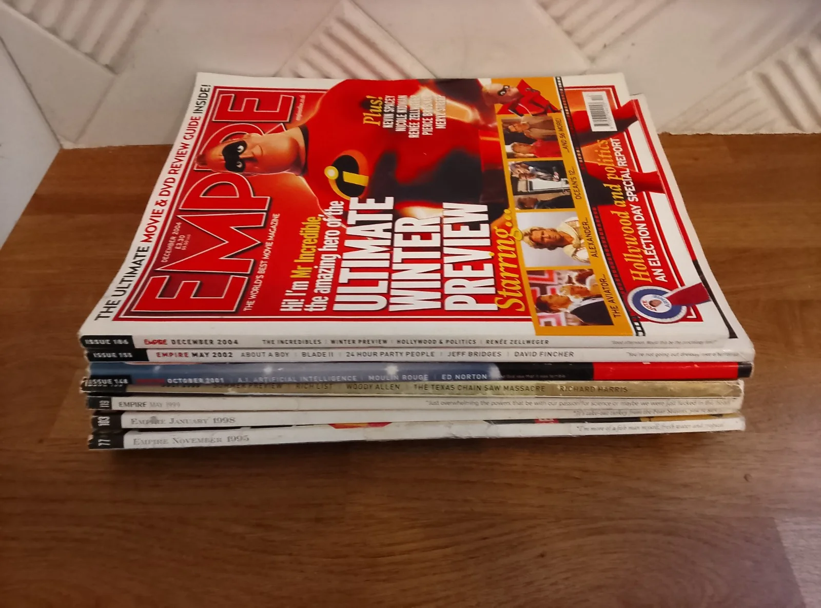 MAGAZINES - Bundle X7 Empire Film Magazines Hugh Grant Nic Cage Bond Hollywood, image 4
