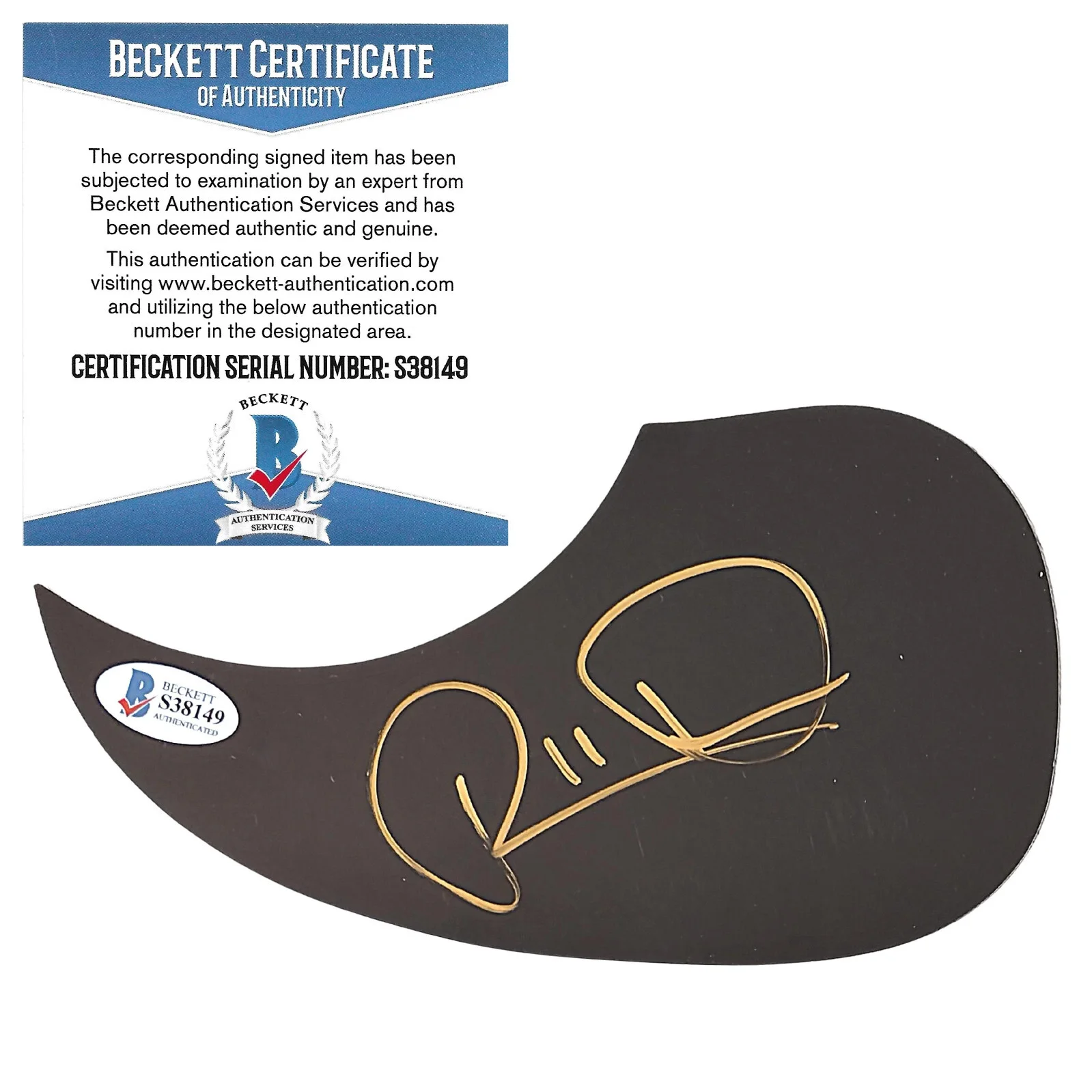 Russell Dickerson Signed Pick Guard for Acoustic Country Music Guitar Beckett, изображение 2
