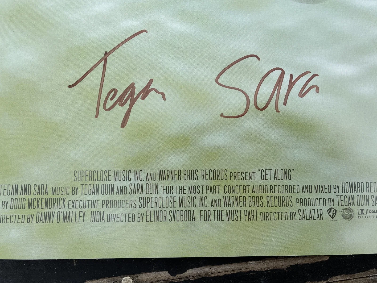 2011 Tegan and Sara Get Along 18x24" Poster Autographed Signed Illustrated, изображение 4