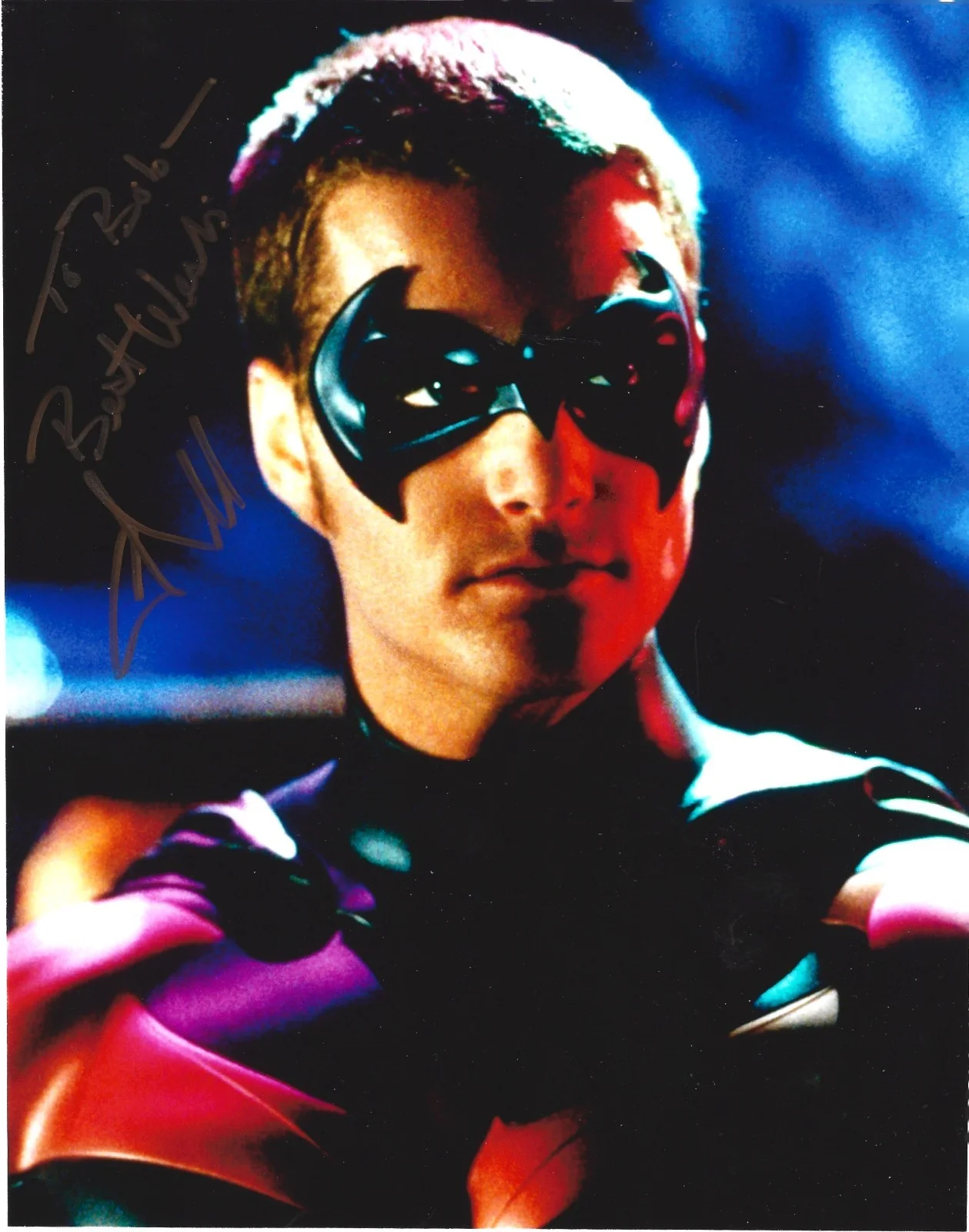 Chris O'Donnell — Chris O'Donnell as Robin 8x10 Signed 'Batman & Robin' Photo