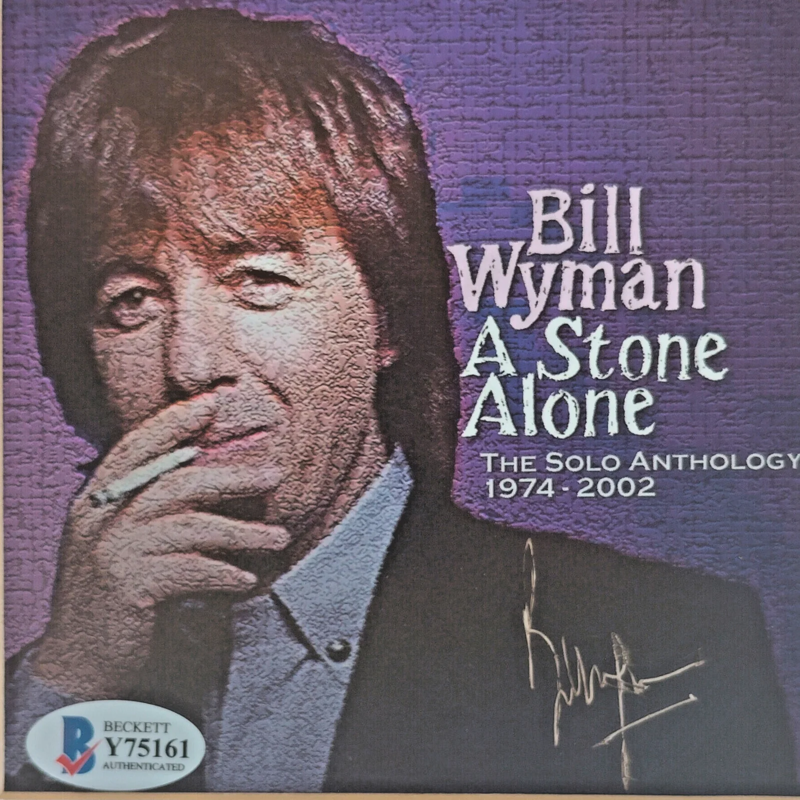 Bill Wyman — Bill Wyman Signed CD A Stone Alone Rolling Stones Autograph Beckett Authentic, image 2