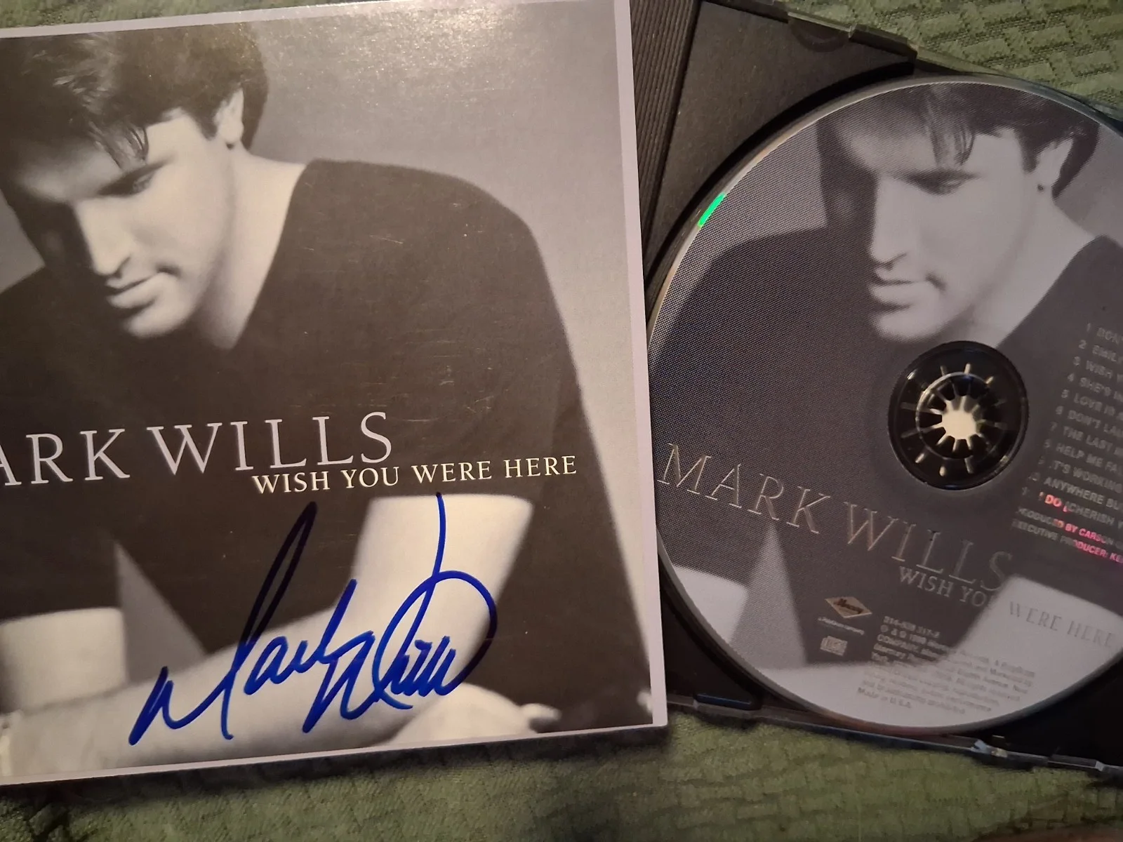 Mark Wills Signed CD! "Wish You Were Here" 1998, image 3