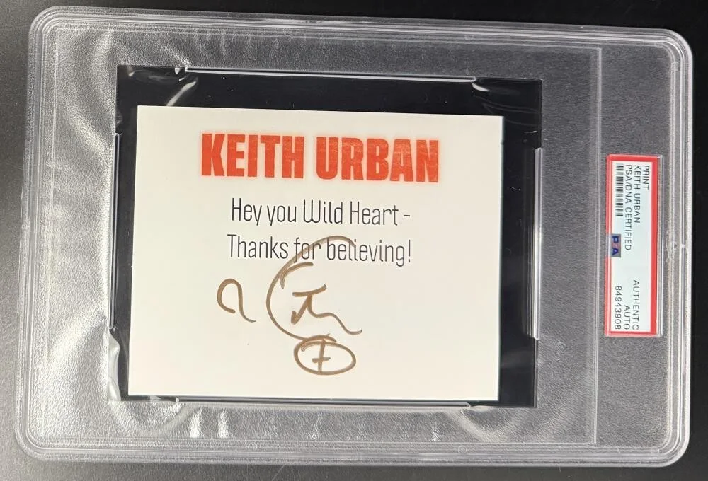 Keith Urban — Keith Urban Wild Heart Signed Autograph PSA/DNA Slabbed Rare Photo Print COA