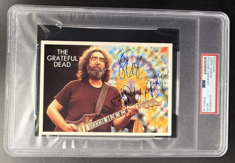 Jerry Garcia — Jerry Garcia Grateful Dead Signed Autograph PSA/DNA Slabbed Rare Postcard COA