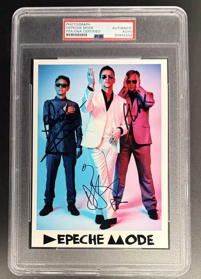 Dave Gahan, Andy Fletcher and Martin Gore — Depeche Mode Gahan Signed Autograph PSA/DNA Slabbed Encapsulated Photo Print COA