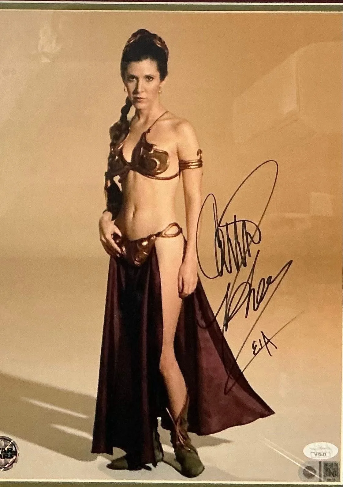 Carrie Fisher — Carrie Fisher Princess Leia Star Wars Signed 11x14 Photo JSA Authenticated, изображение 4