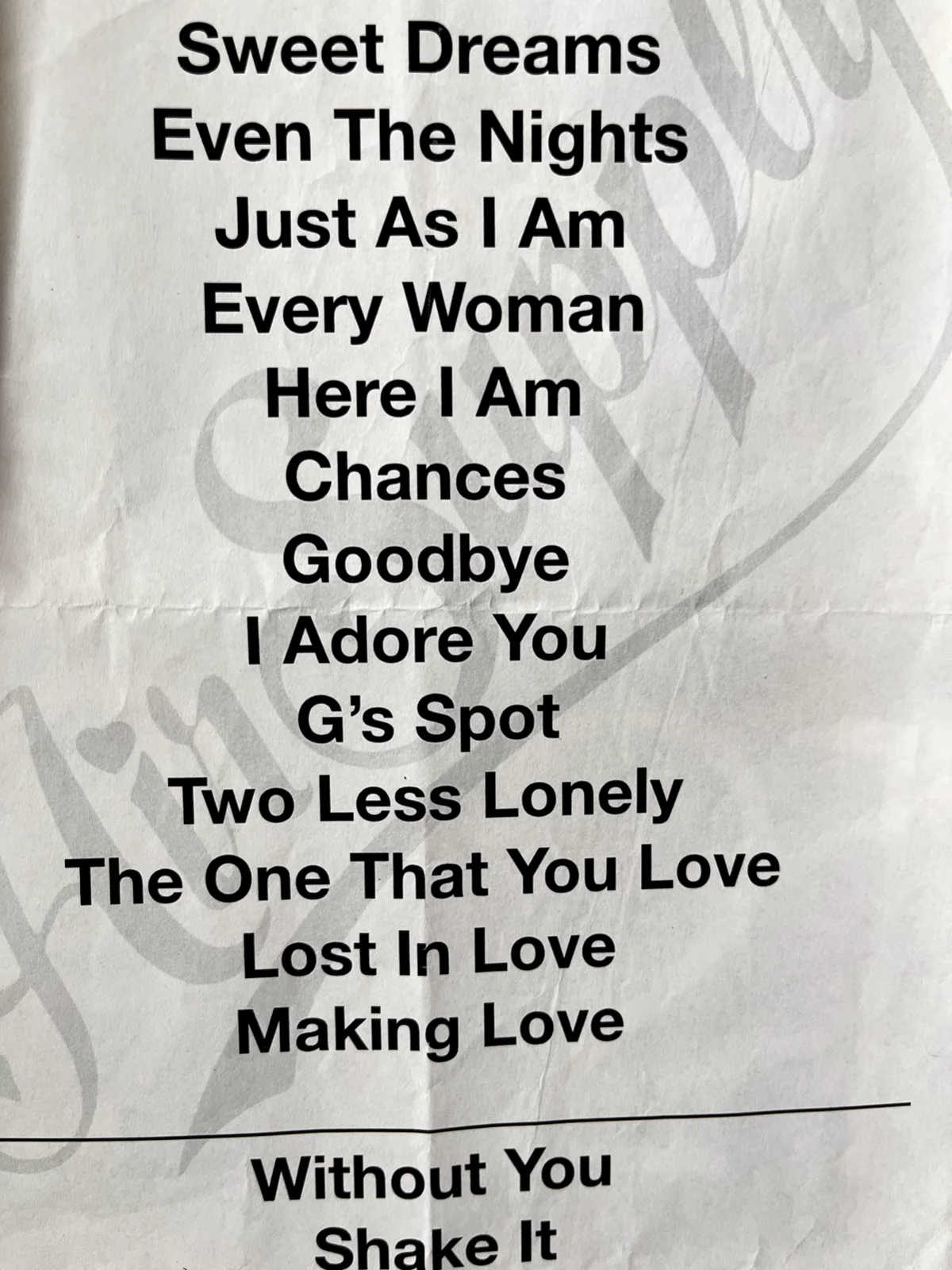 LOVE AUTOGRAPH Air Supply Concert Poster Signed by both, w set list!, image 5