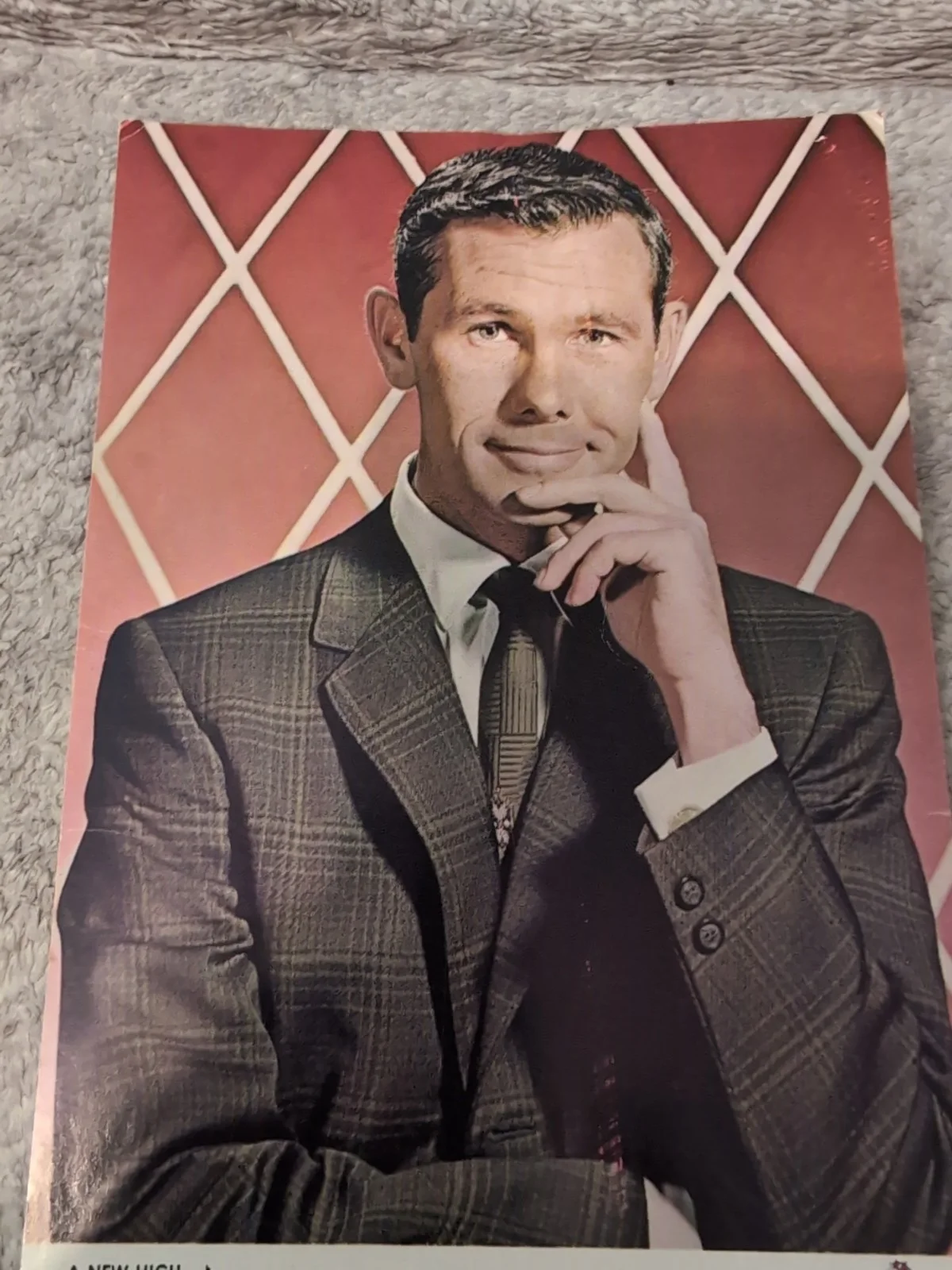 Johnny Carson — Johnny Carson Signed Autographed Pre Tonight Show Sahara Casino Postcard, image 4