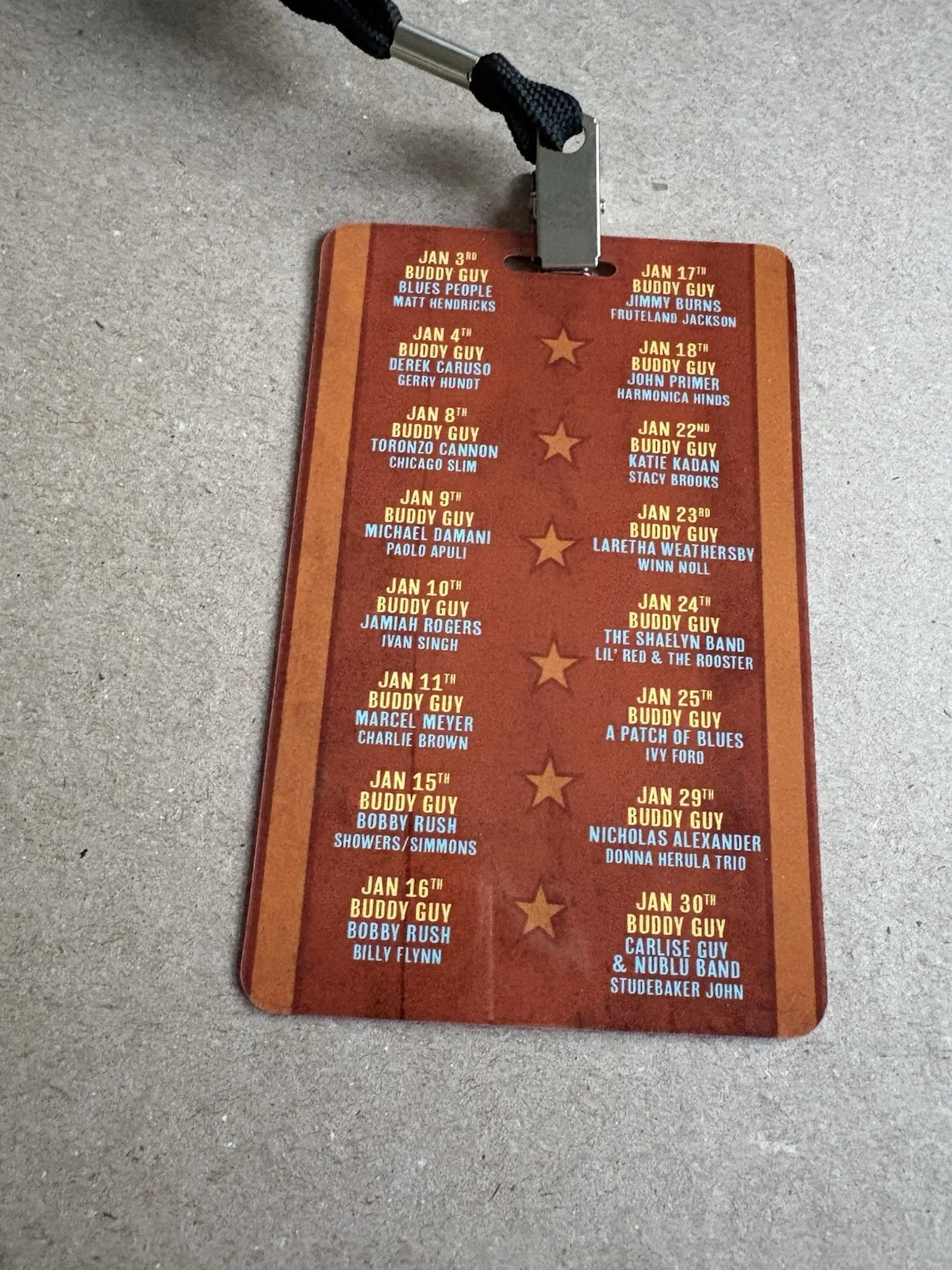 Buddy Guy Legends Chicago January 2026 Residency Lanyard, изображение 3