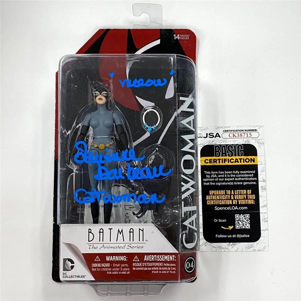 Adrienne Barbeau signed "Meow" Catwoman Batman Animated Figure autograph JSA, image 2