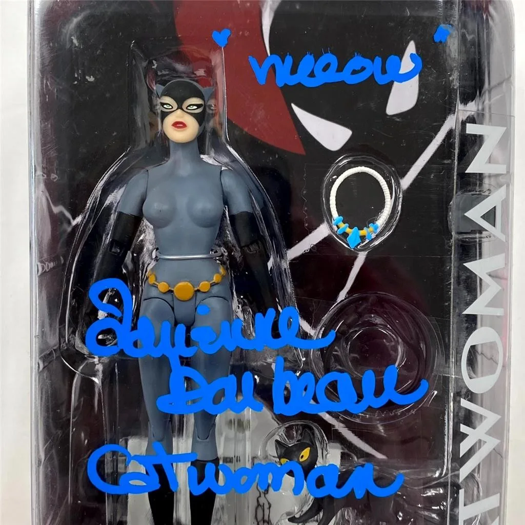 Adrienne Barbeau signed "Meow" Catwoman Batman Animated Figure autograph JSA, image 3