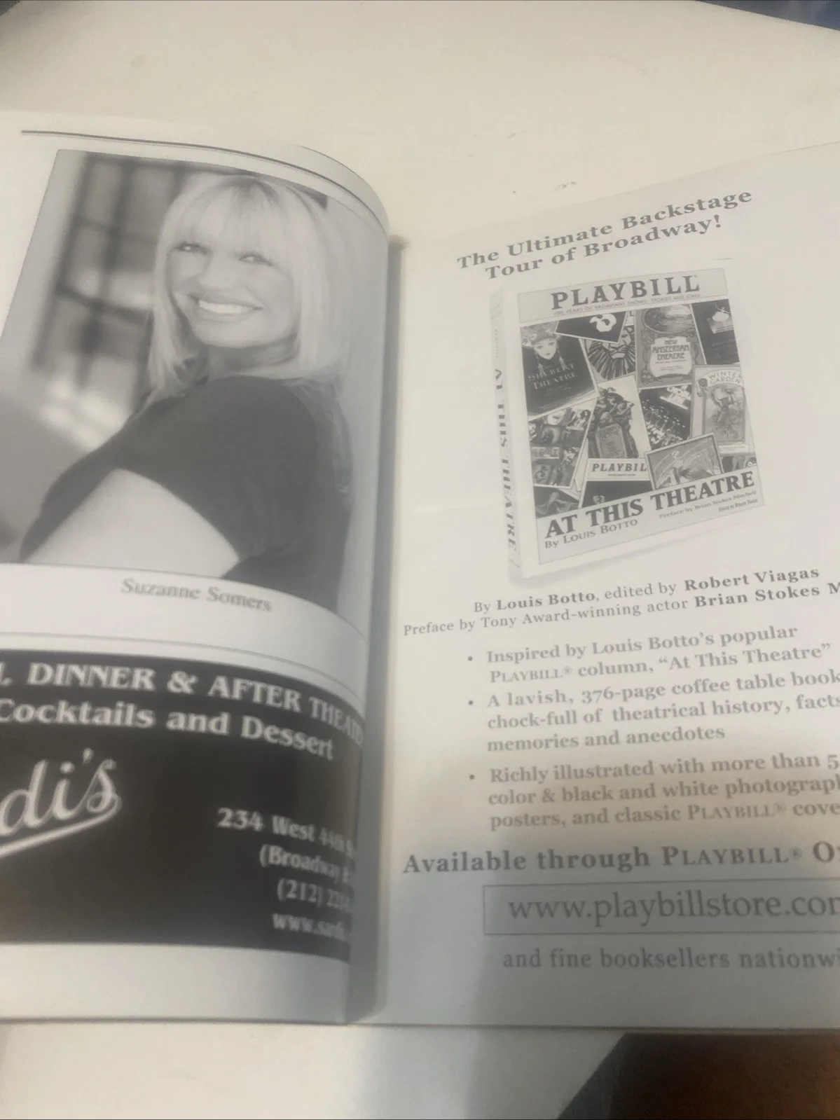 Suzanne Somers — SUZANNE SOMERS Signed BLONDE IN THE THUNDERBIRD PLAYBILL Autograph, image 4