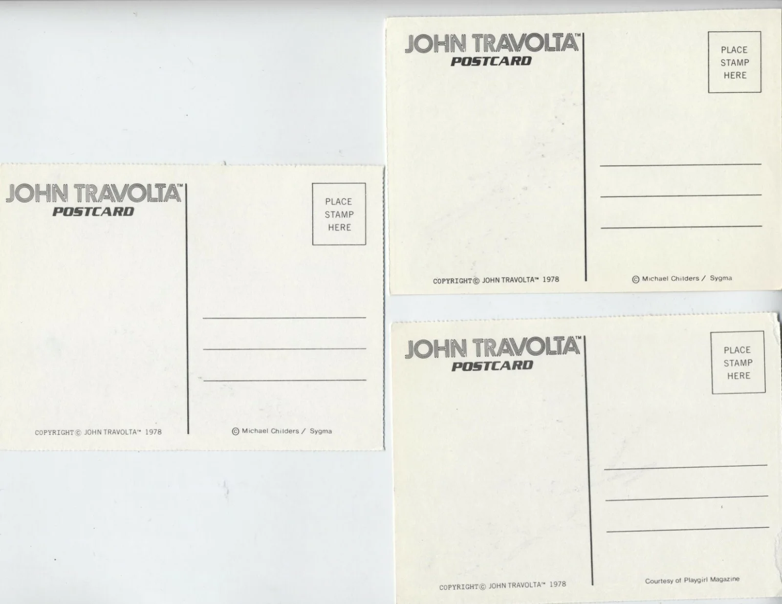 1978 JOHN TRAVOLTA AUTOGRAPHS VINTAGE SIGNED POSTCARDS VERY EARLY RARE, изображение 2