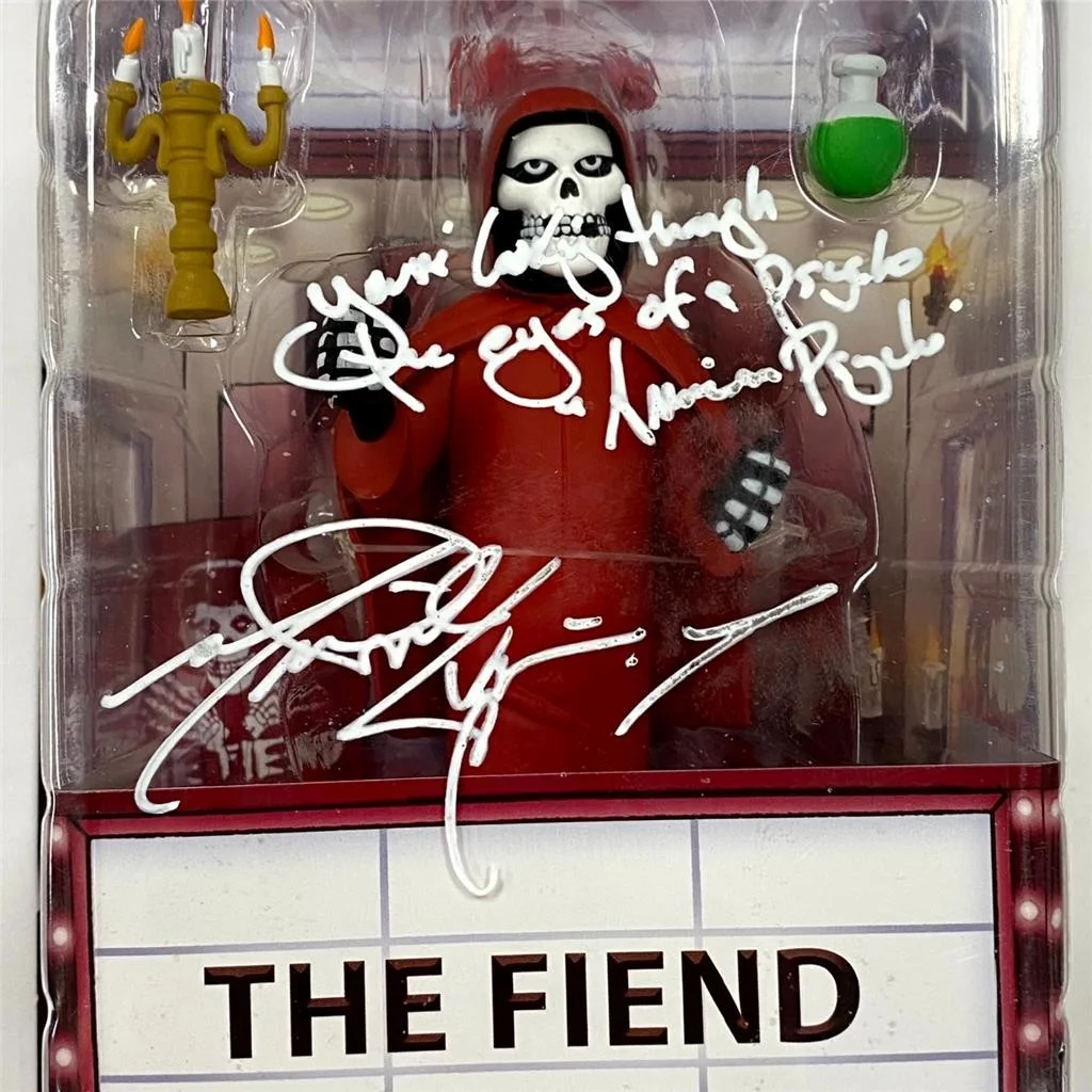 Michael Graves signed w/ Lyrics "American Psycho" Fiend Misfits Figure auto JSA, image 2