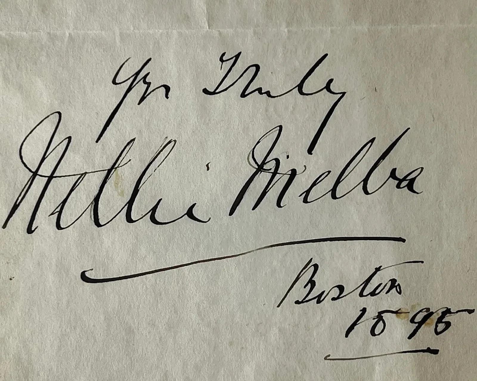 Nellie Melba — Vintage 1895 Dame Nellie Melba Autographed Page & Photo Operatic Soprano, изображение 2